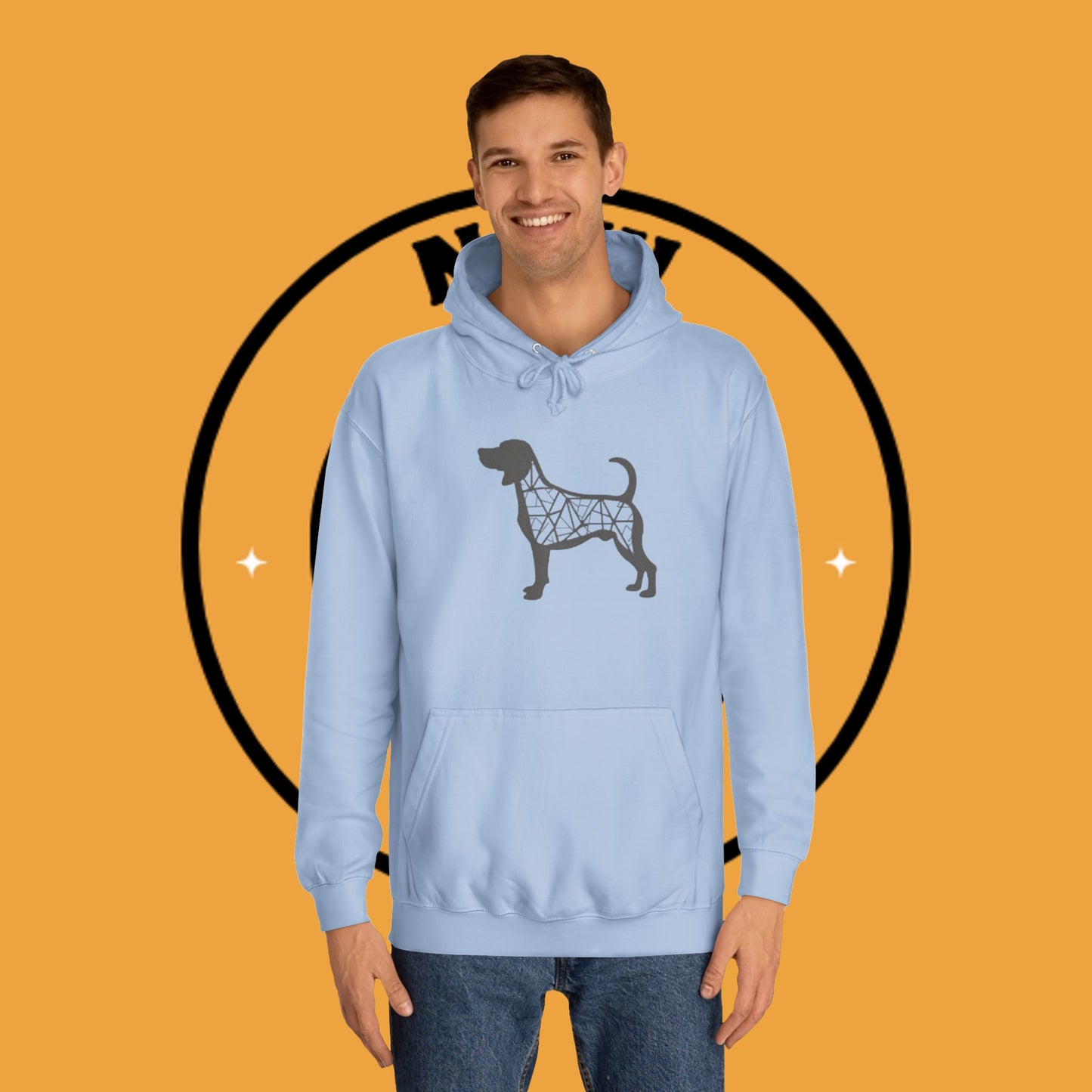 πΊ Geometric Beagle Hoodie - Modern Art Meets Canine Love! π¨ - Unisex Hoodie