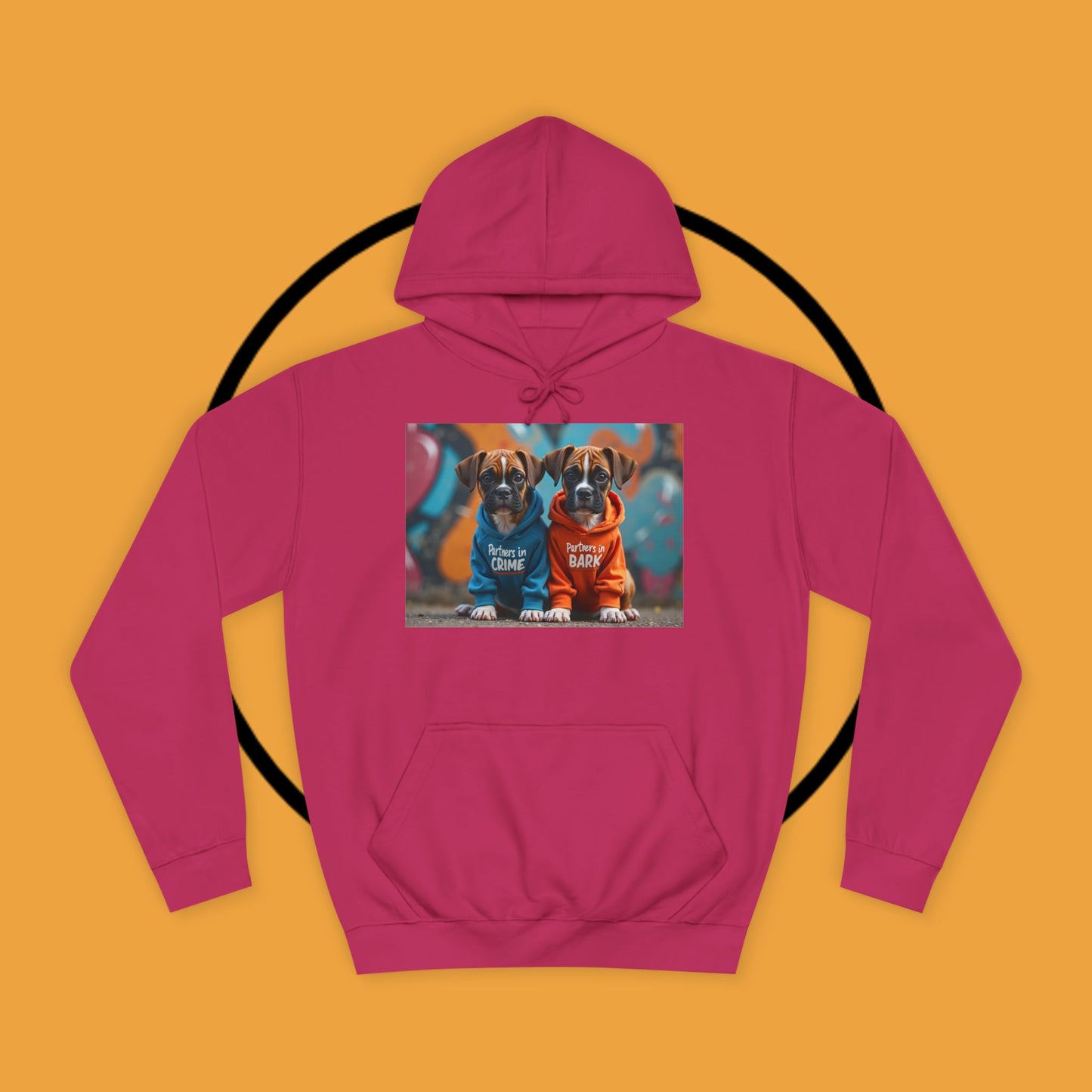 Partners in Crime & Bark Boxer Hoodie | Best Friends Dog Gift | Matching Pet Apparel | Friendship Goals