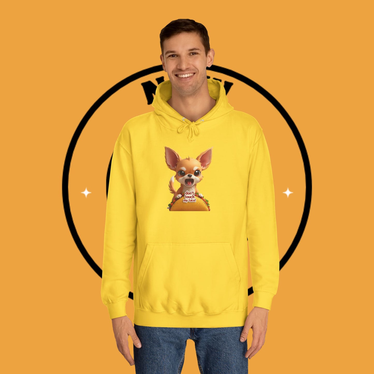 "Don't Touch My Taco Chihuahua Hoodie | Angry Dog Food Protection | Funny Mexican Pet Meme | Fierce Chihuahua Gift"