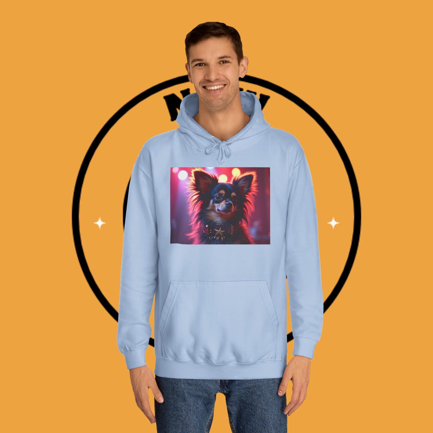 Glamorous Long-Haired Chihuahua Hoodie - Luxury Dog Portrait Pullover