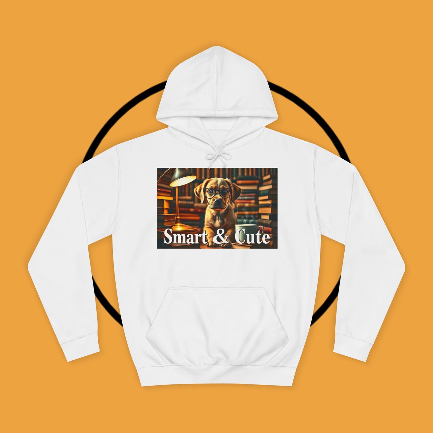Smart & Cute Bookworm Puppy Hoodie - Unisex Hoodies