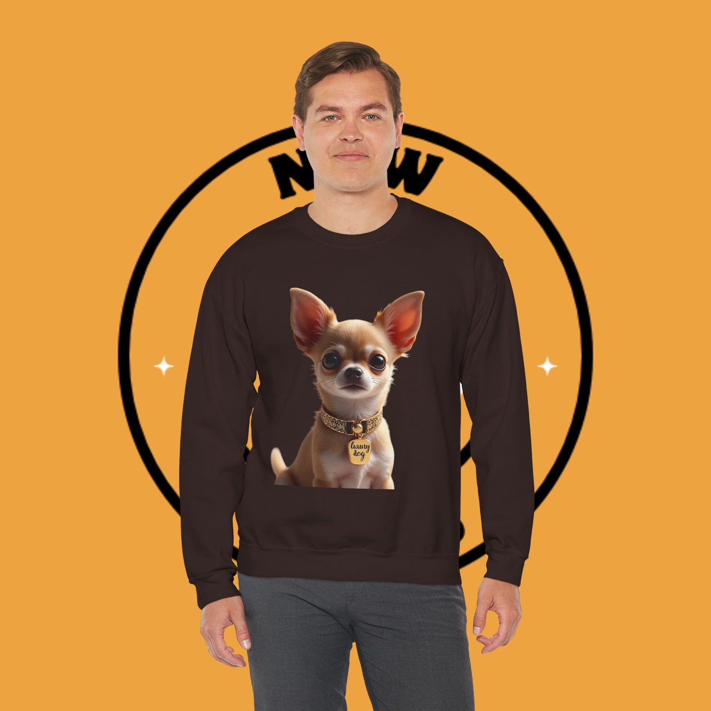 Luxury Chihuahua Sweatshirt | Premium Designer Dog Portrait | High-End Pet Lover Fashion
