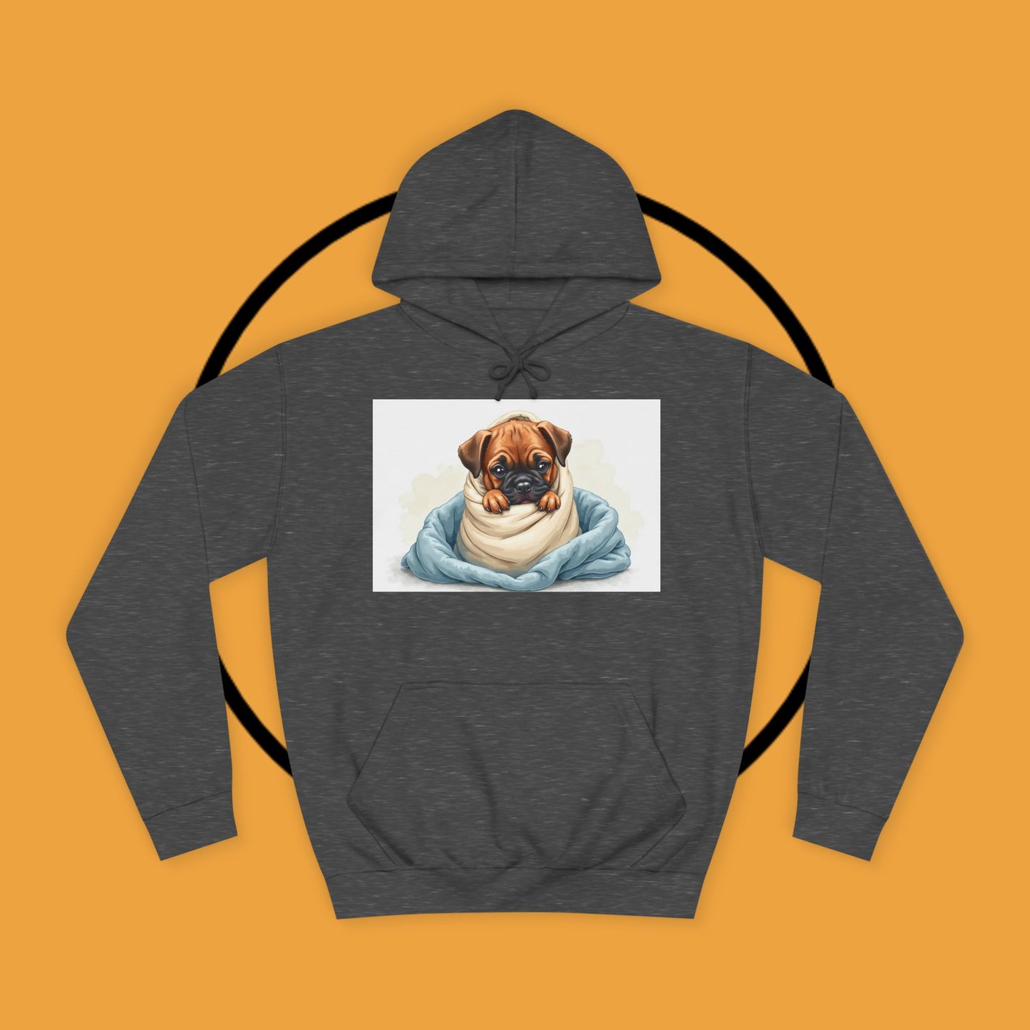 Cozy Boxer Puppy in Blanket Hoodie | Cute Dog Comfort Wear | Lazy Day Pet Apparel | Snuggle Vibes