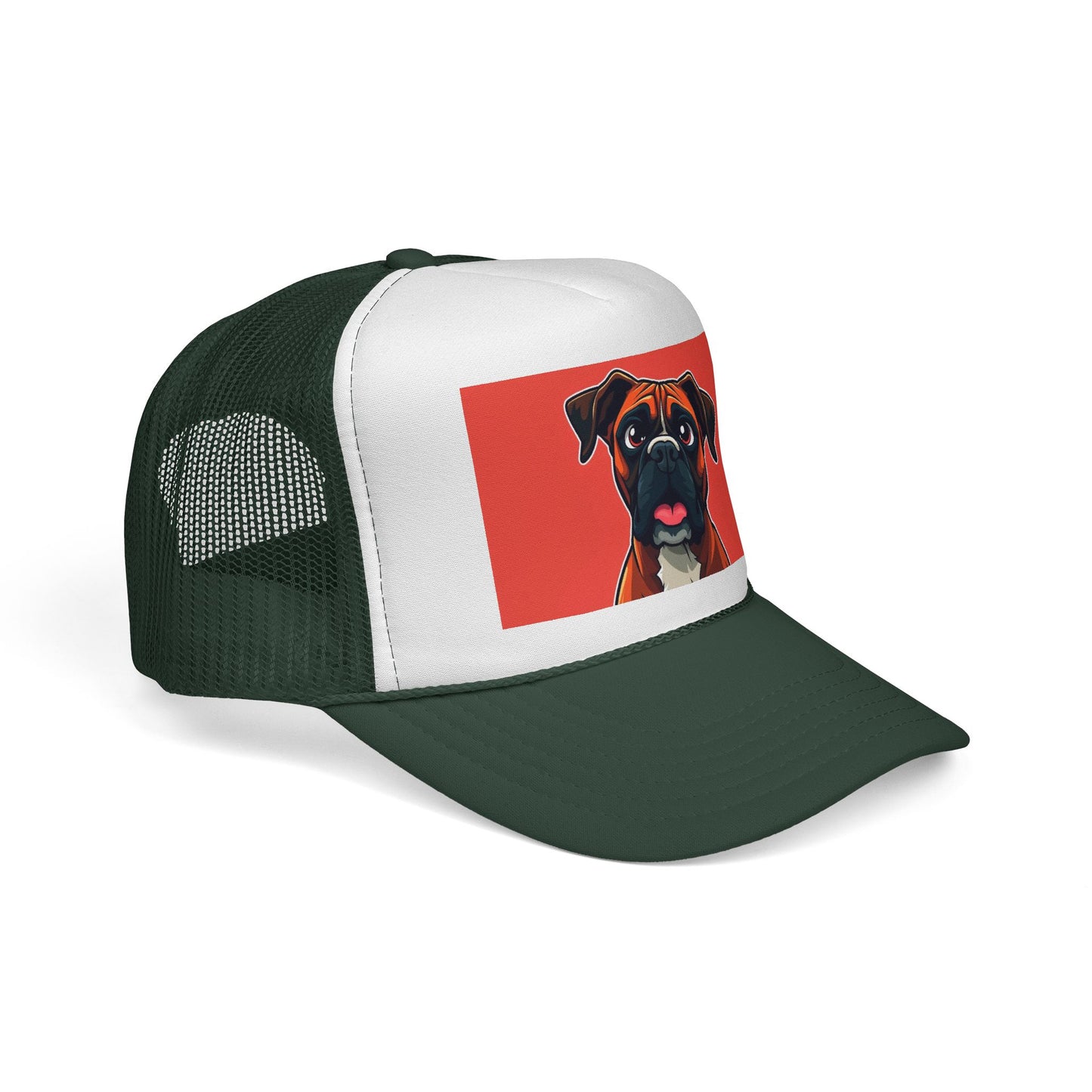 Boxer Dog Trucker Hat - Vintage Pet Portrait Cap | Adjustable Snapback Mesh Hat for Dog Lovers | Premium Quality Animal Art Headwear