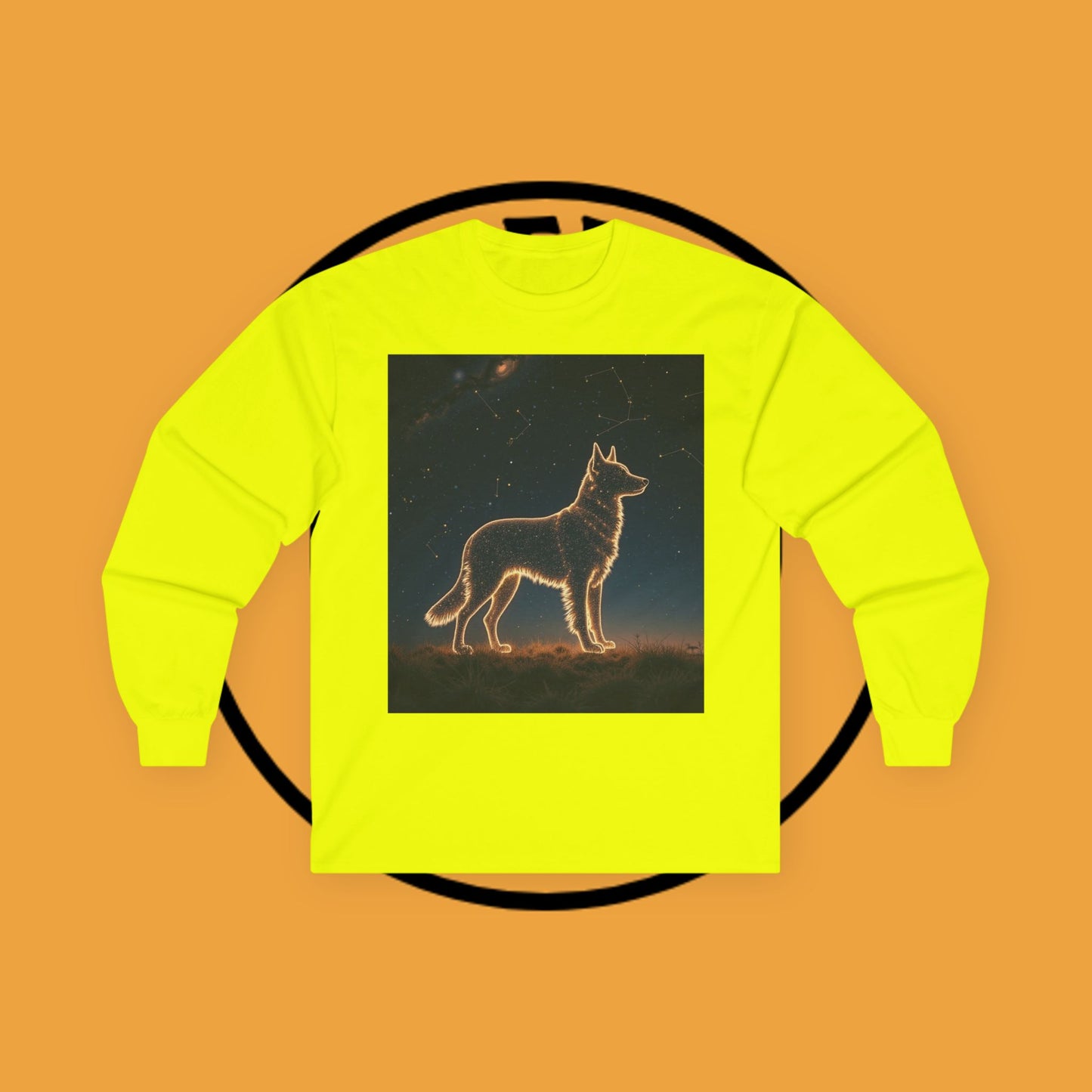 Cosmic Border Collie Constellation Long Sleeve Tee - Celestial Dog Shirt | Mystical Pet Apparel