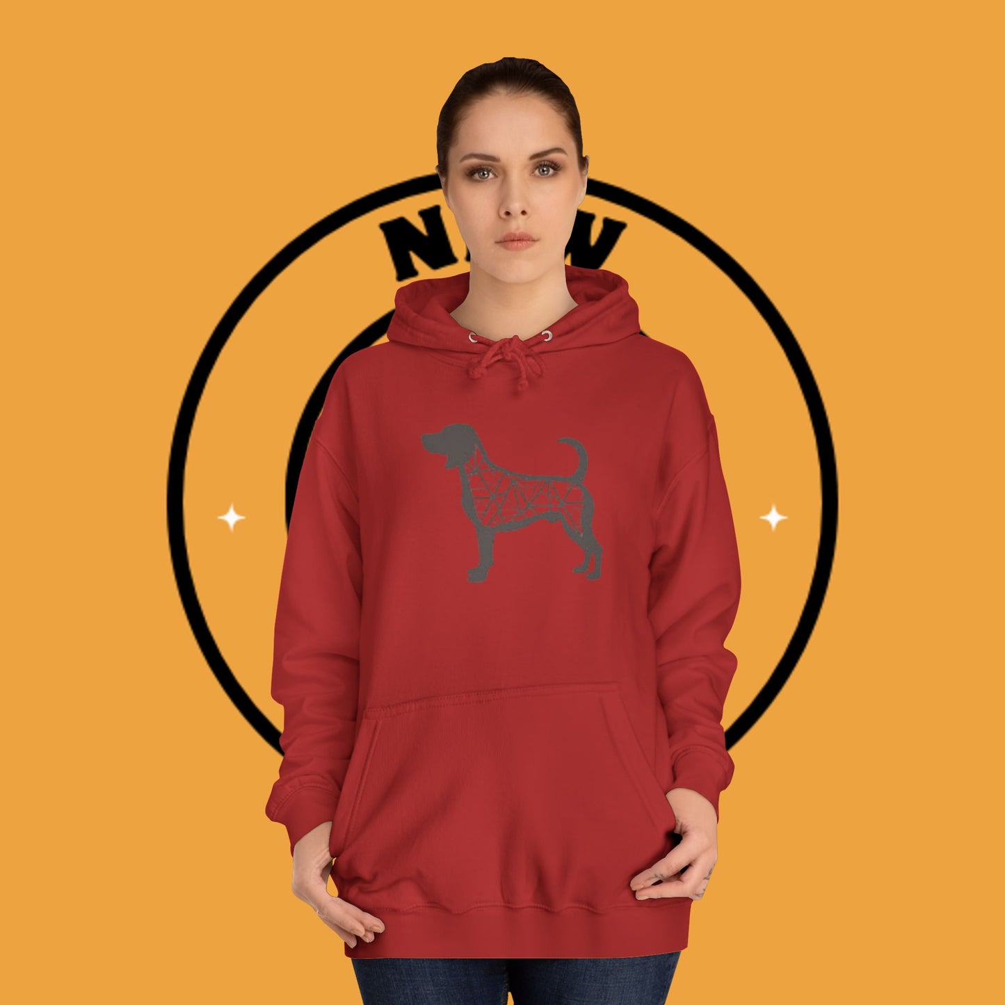 πΊ Geometric Beagle Hoodie - Modern Art Meets Canine Love! π¨ - Unisex Hoodie