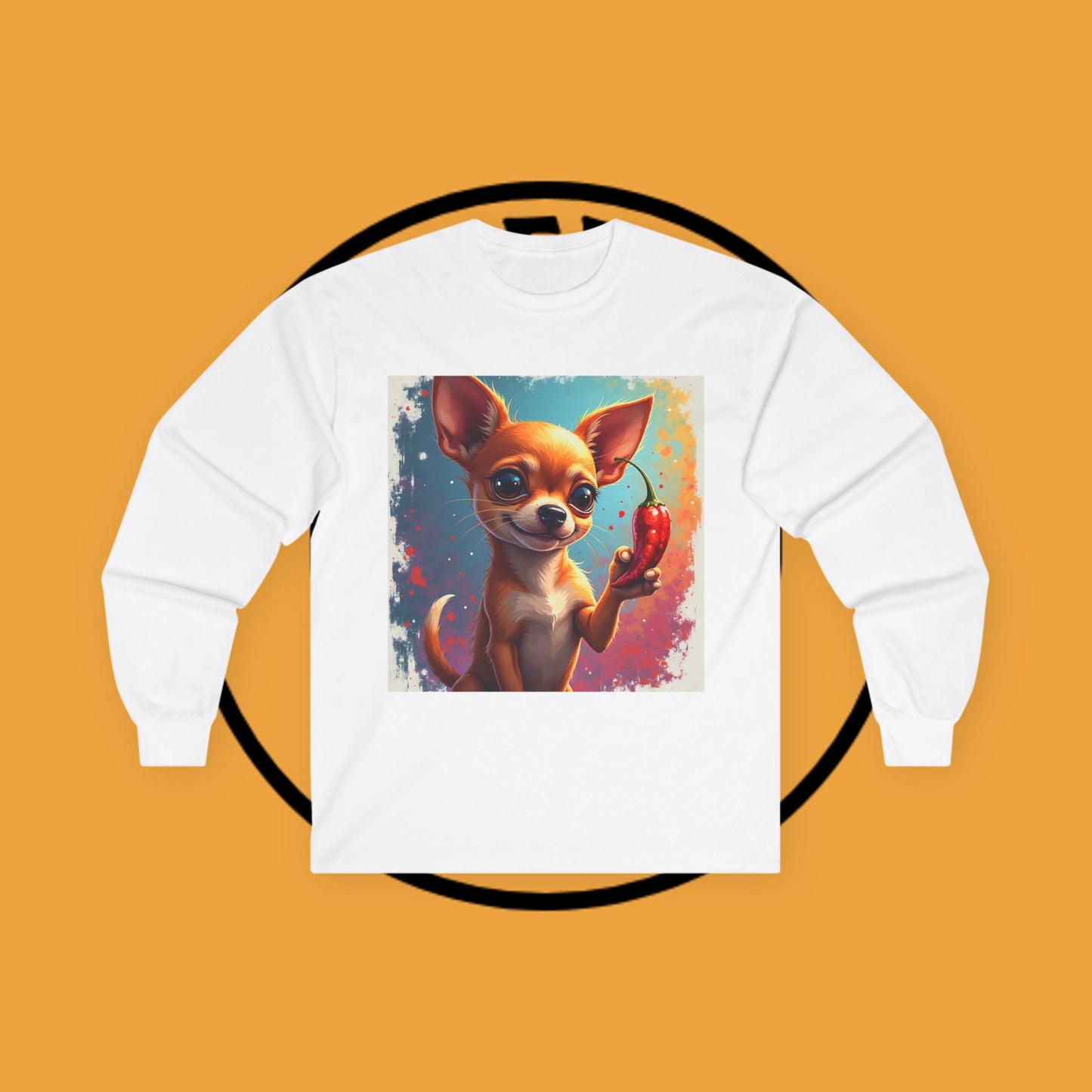 🌶️ Spicy Chihuahua Long Sleeve Tee - Premium Digital Art Design