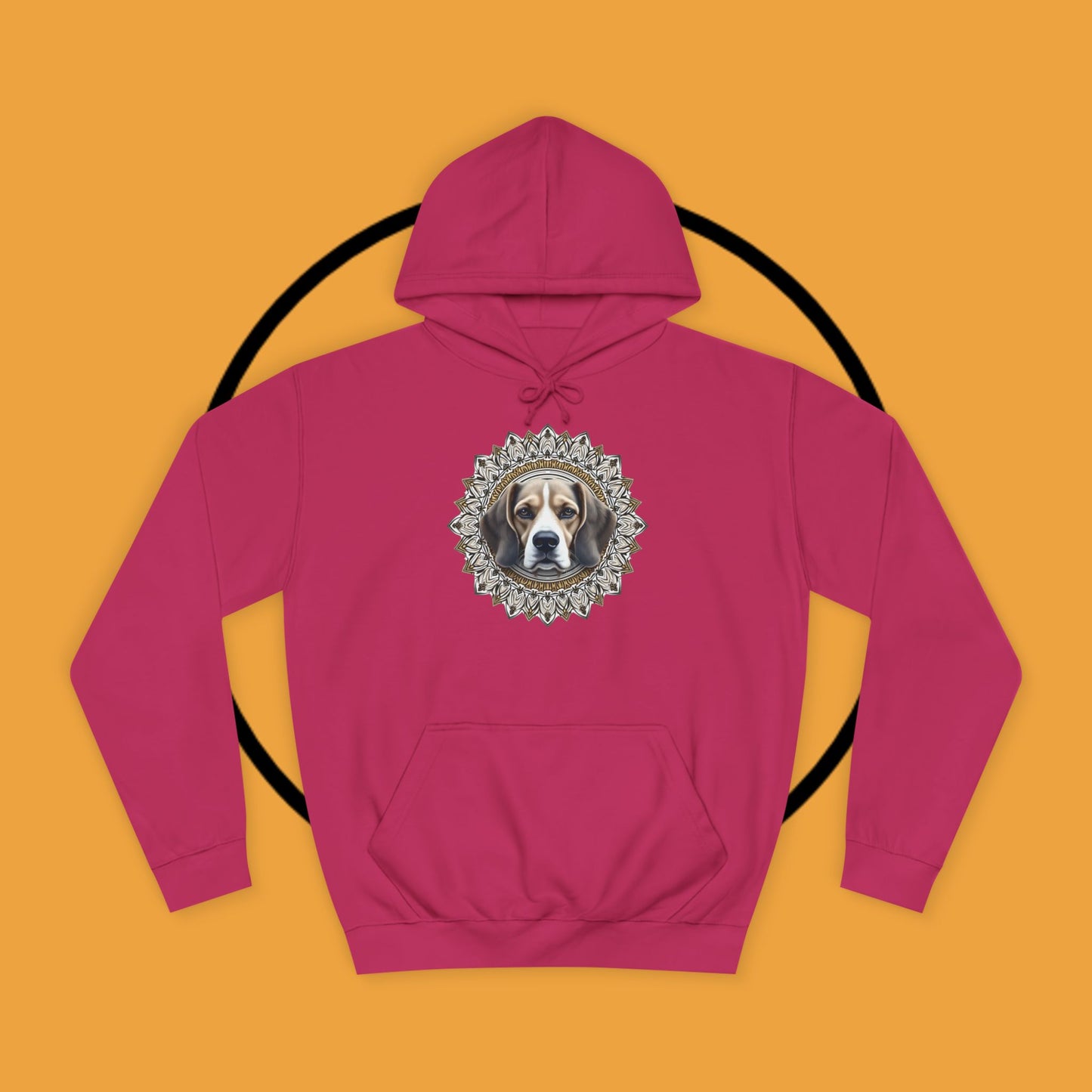 🕉️ Sacred Beagle Mandala Hoodie - Where Spirituality Meets Canine Love! ✨Royal Beagle Mandala Hoodie 🐾✨- Unisex Hoodie