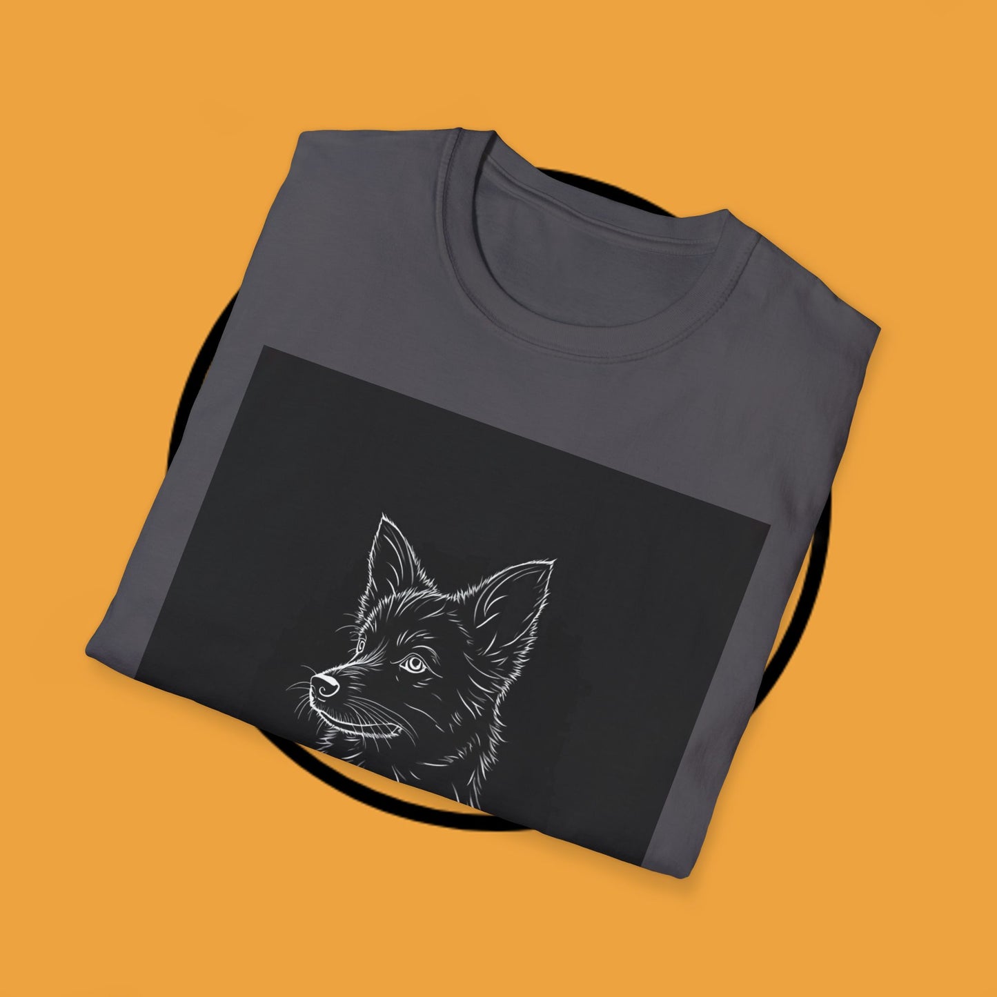 Premium Border Collie Portrait T-Shirt - Minimalist Black & White Design | Dog Lover Graphic Tee