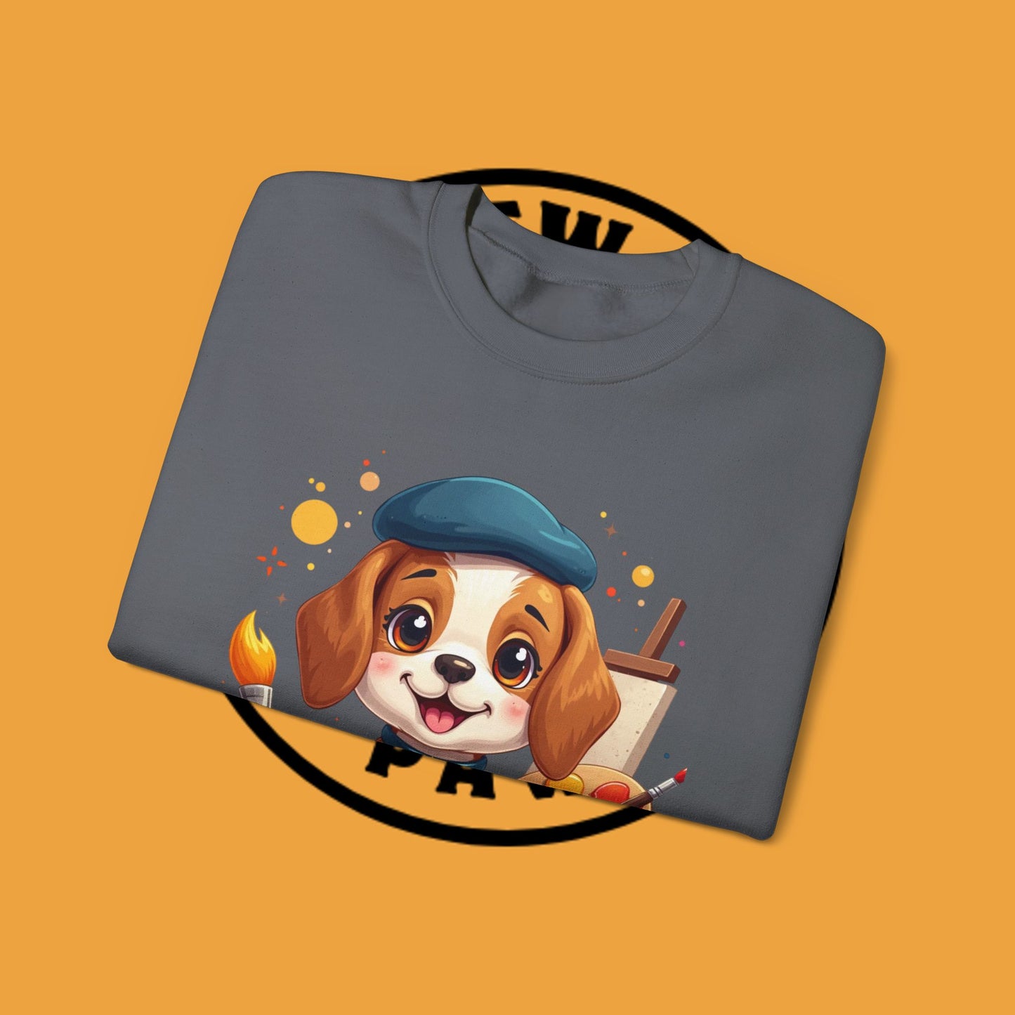 Dog Lover Crewneck Sweatshirt - Beagle Artista π¨ ARTIST BEAGLE SWEATSHIRT - UNLEASH YOUR CREATIVITY! π¨