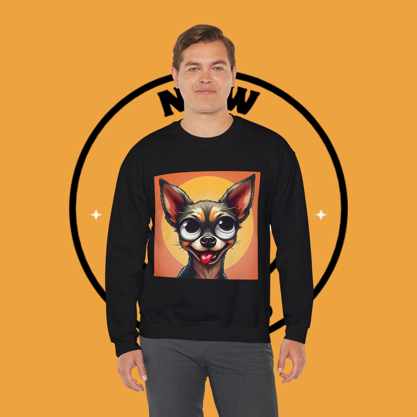 Cute Chihuahua Crewneck Sweatshirt - Funny Dog Lover Gift | Adorable Pet Portrait Pullover