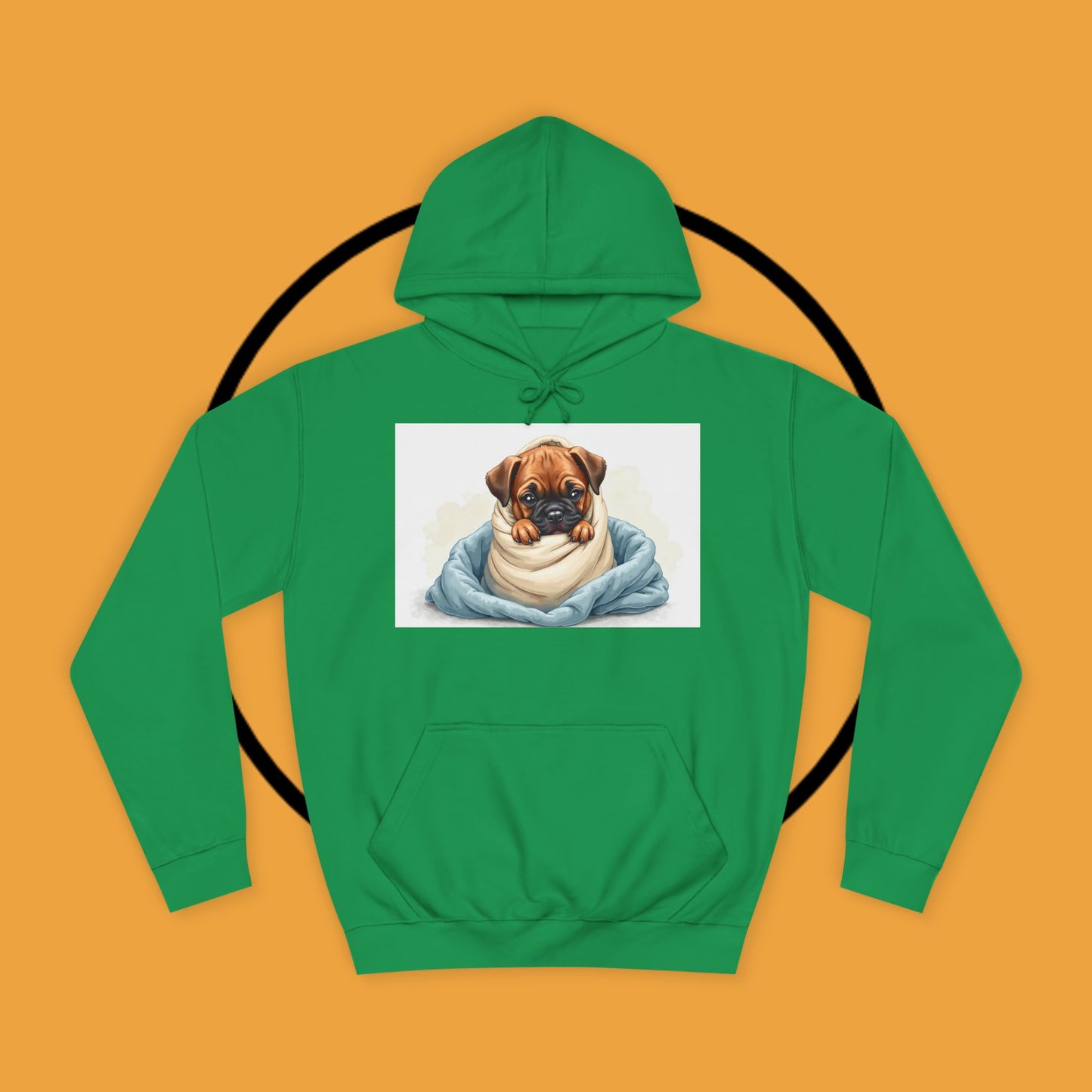 Cozy Boxer Puppy in Blanket Hoodie | Cute Dog Comfort Wear | Lazy Day Pet Apparel | Snuggle Vibes