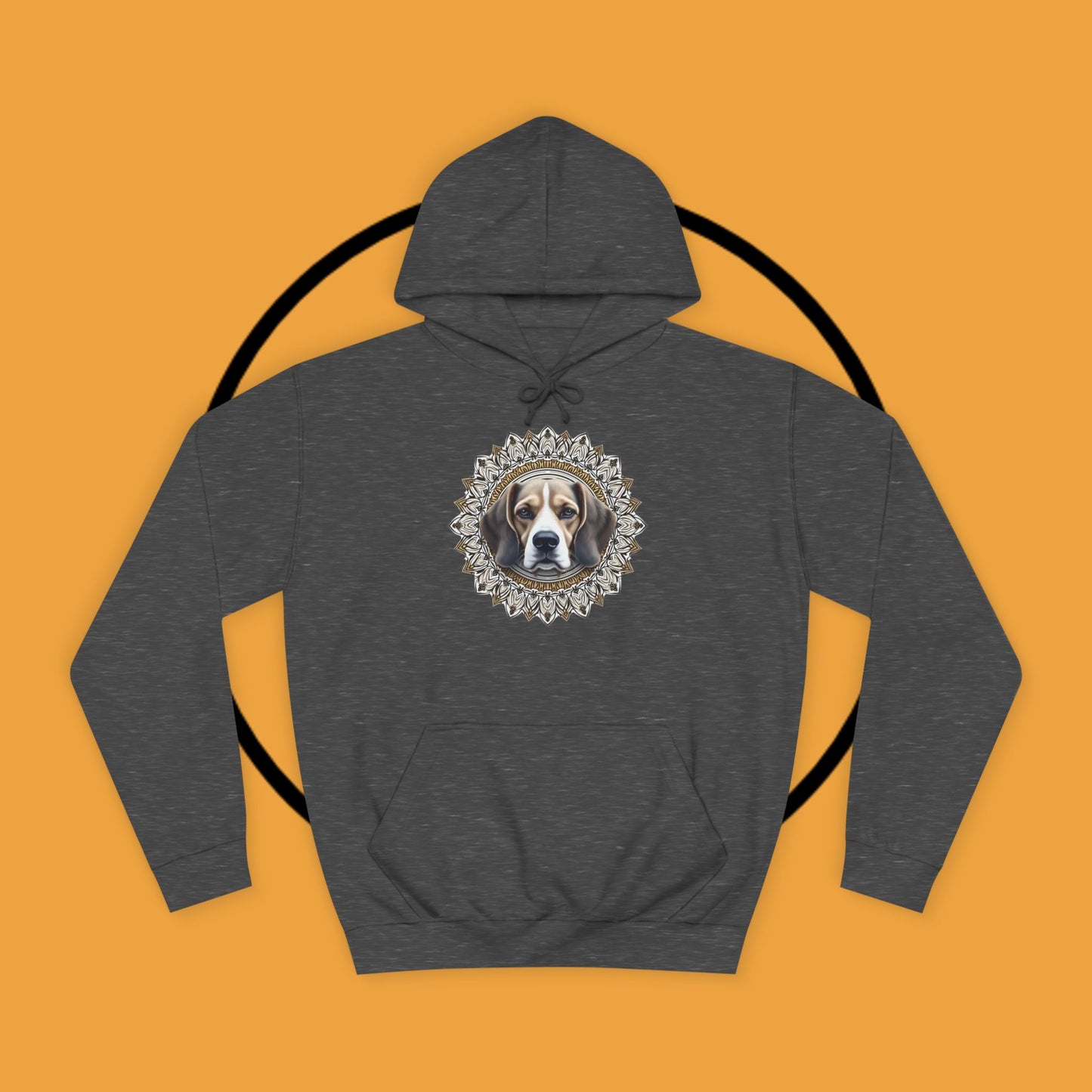 🕉️ Sacred Beagle Mandala Hoodie - Where Spirituality Meets Canine Love! ✨Royal Beagle Mandala Hoodie 🐾✨- Unisex Hoodie