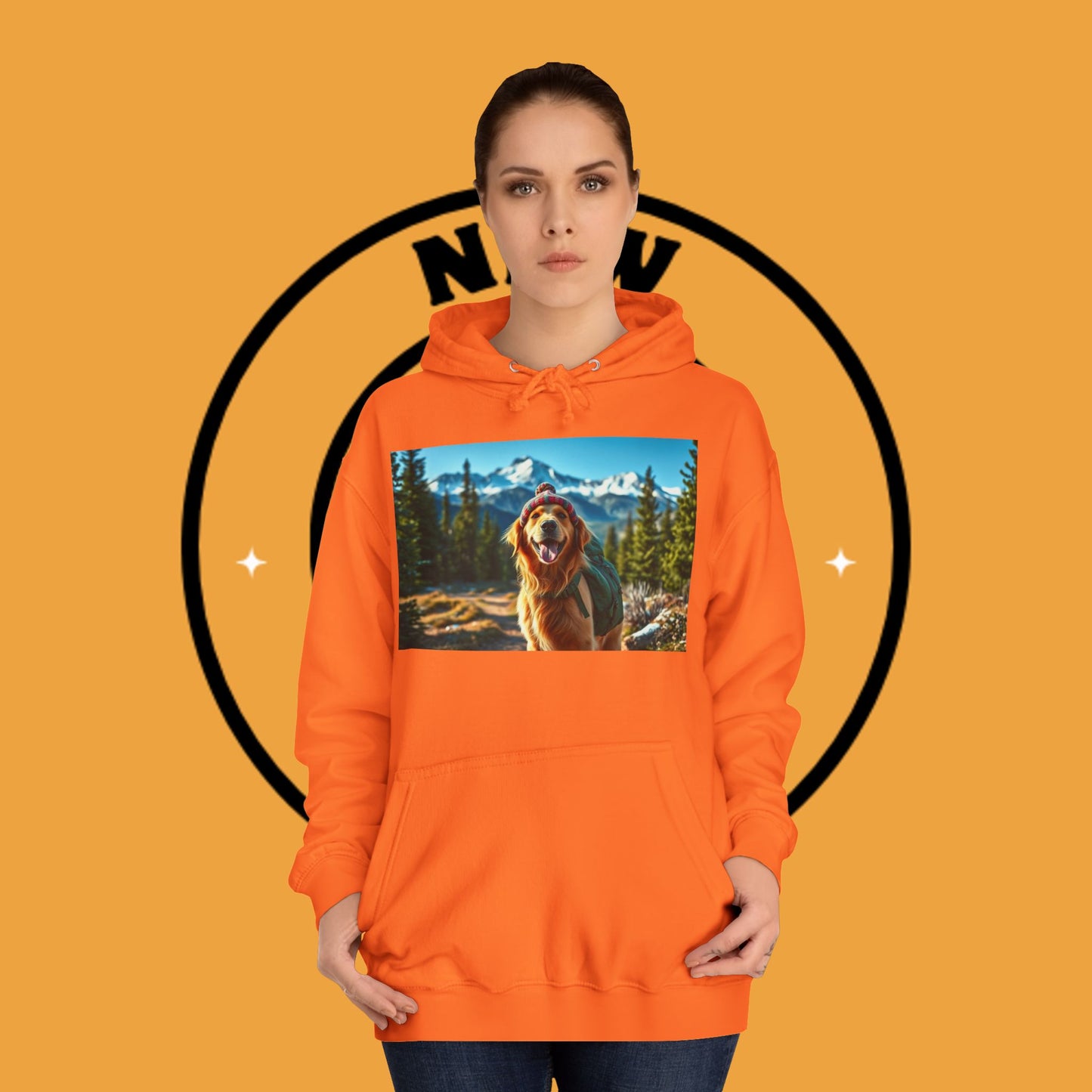 Adventure Awaits – Golden Retriever Mountain Hike Hoodie - Unisex Hoodies