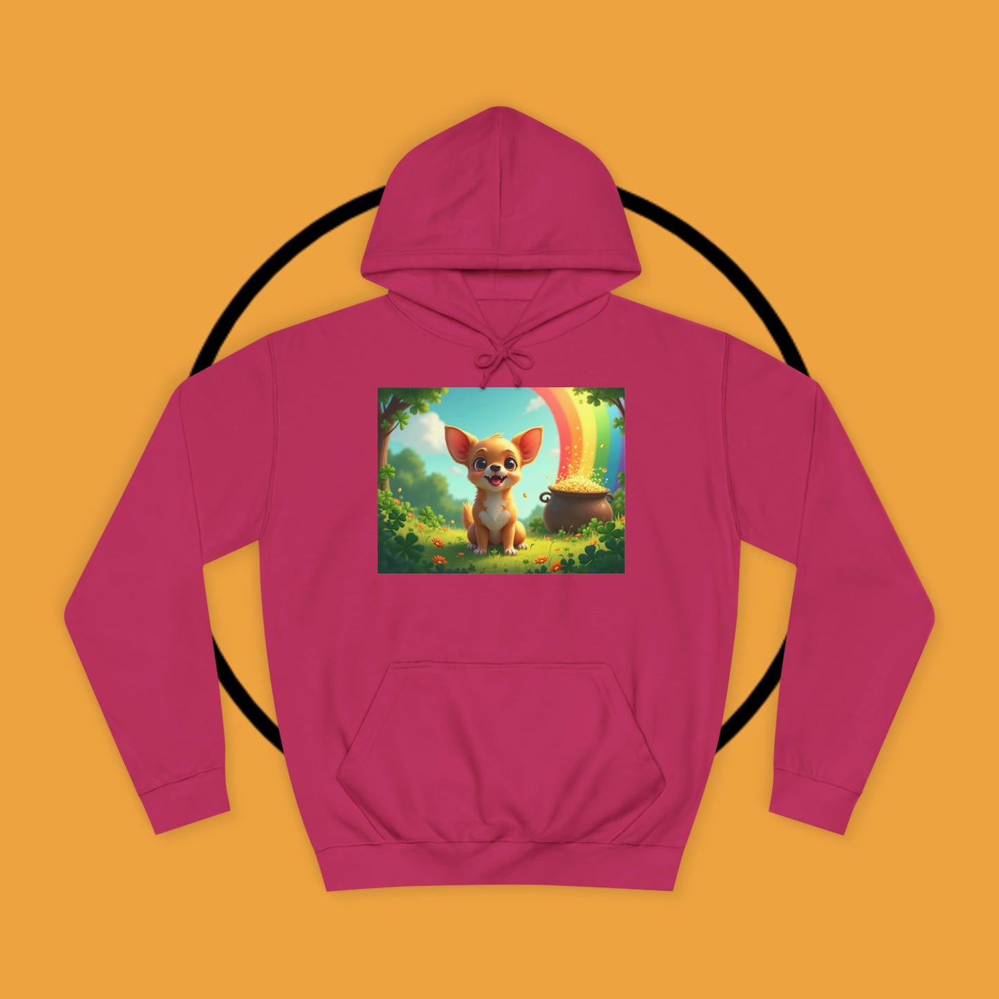 Lucky Rainbow Chihuahua Hoodie - St. Patrick's Day Magical Puppy Sweatshirt
