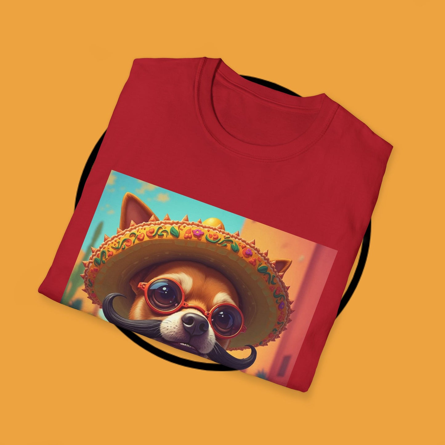 Mexican Mariachi Chihuahua T-Shirt - Cinco de Mayo Dog Art - Festive Sombrero Pet Tee - Cultural Celebration Shirt