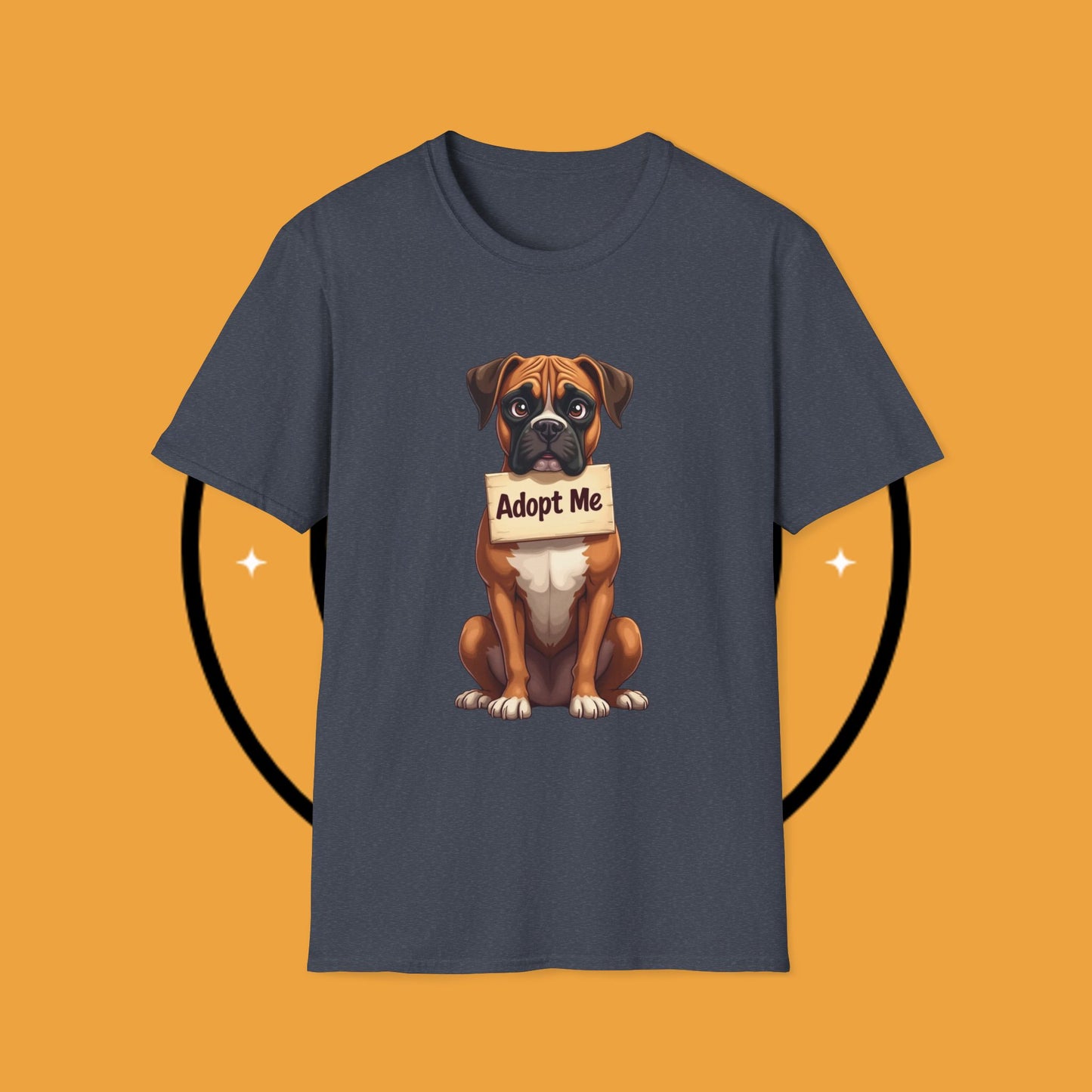 Adopt Me Boxer Dog T-Shirt - Cute Animal Rescue Awareness Tee for Dog Lovers