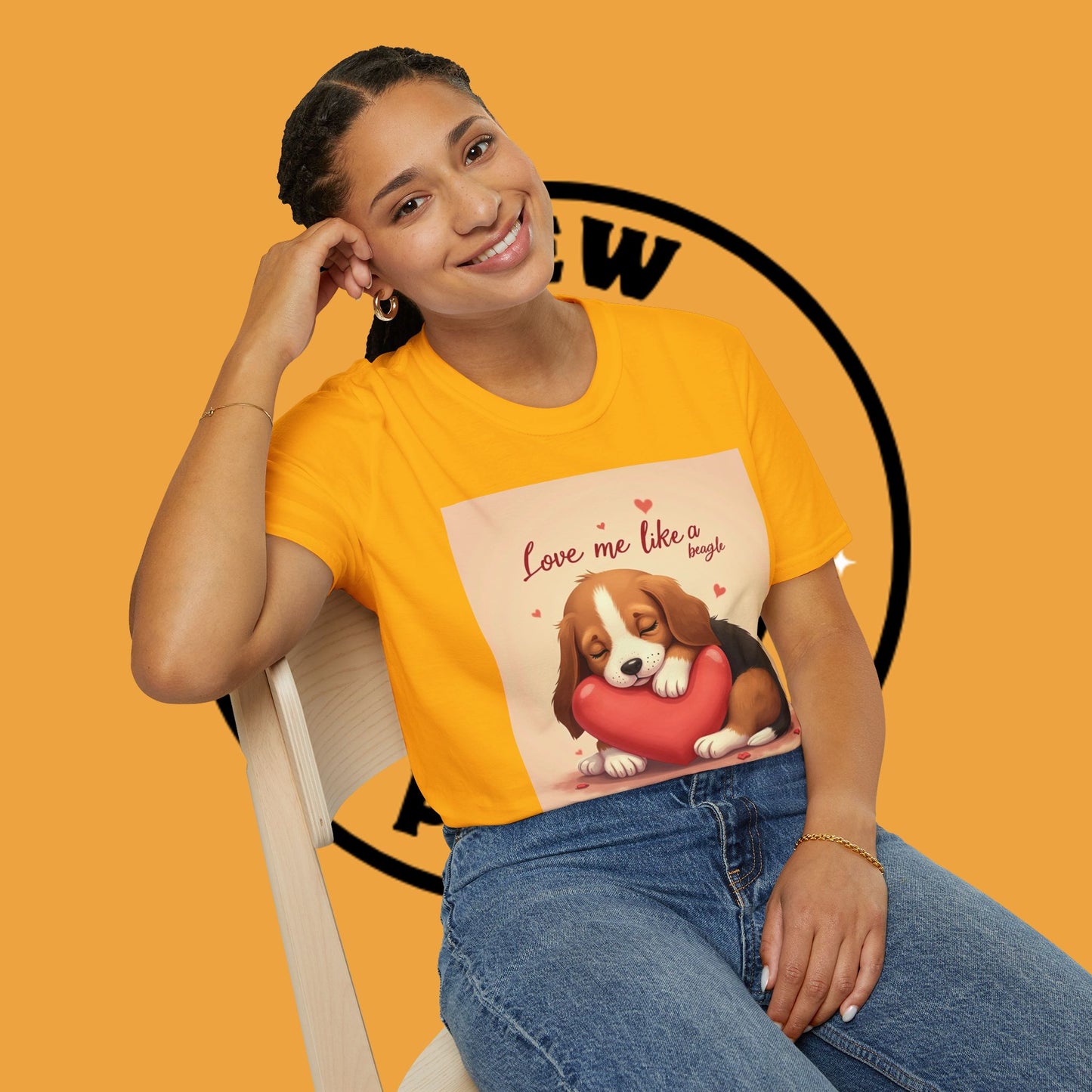 "Love Me Like a Beagle" Valentine's Day T-Shirt - Cute Dog Lover Gift | Romantic Puppy Heart Tee