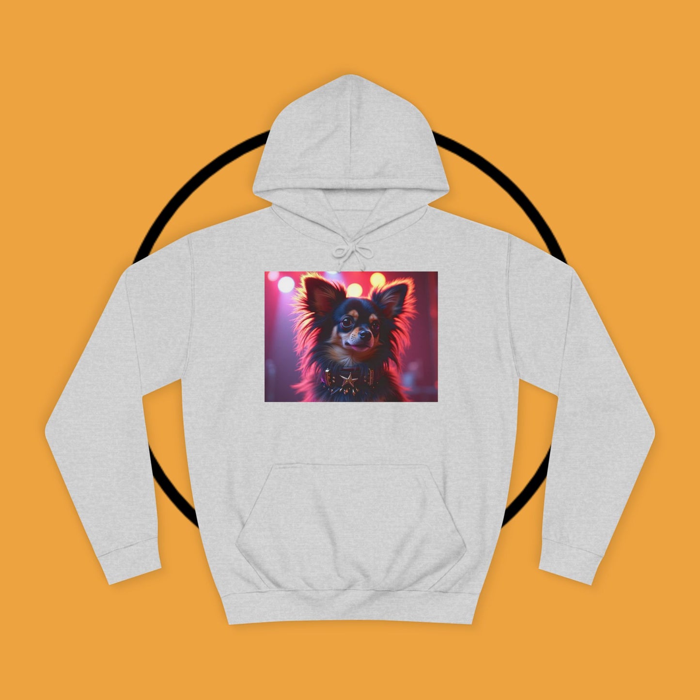 Glamorous Long-Haired Chihuahua Hoodie - Luxury Dog Portrait Pullover
