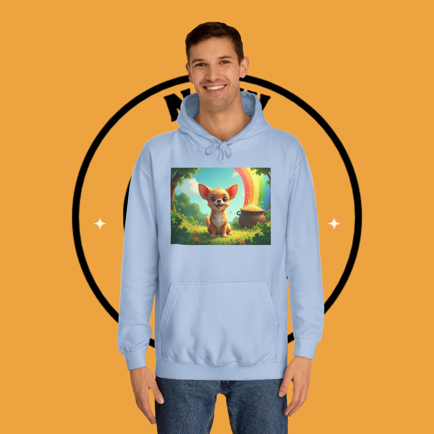 Lucky Rainbow Chihuahua Hoodie - St. Patrick's Day Magical Puppy Sweatshirt