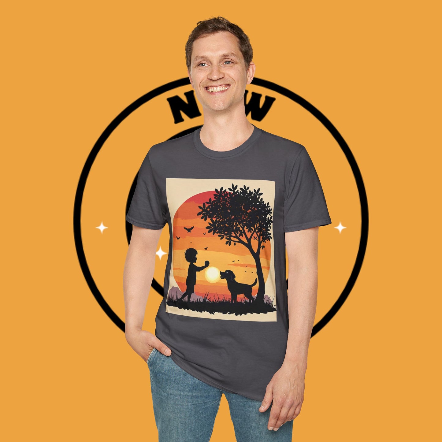 Playing with paws - Dog - Unisex T-Shirt Design - Sunset Playmates π
| Heartwarming Silhouette T-Shirt for Dog Lovers"