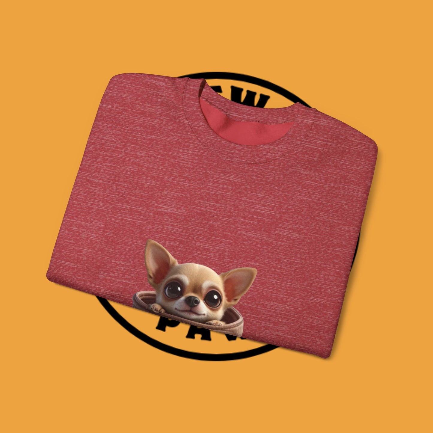Pocket Chihuahua Sweatshirt - Cute Purse Puppy Design | Small Dog Lover Gift Crewneck