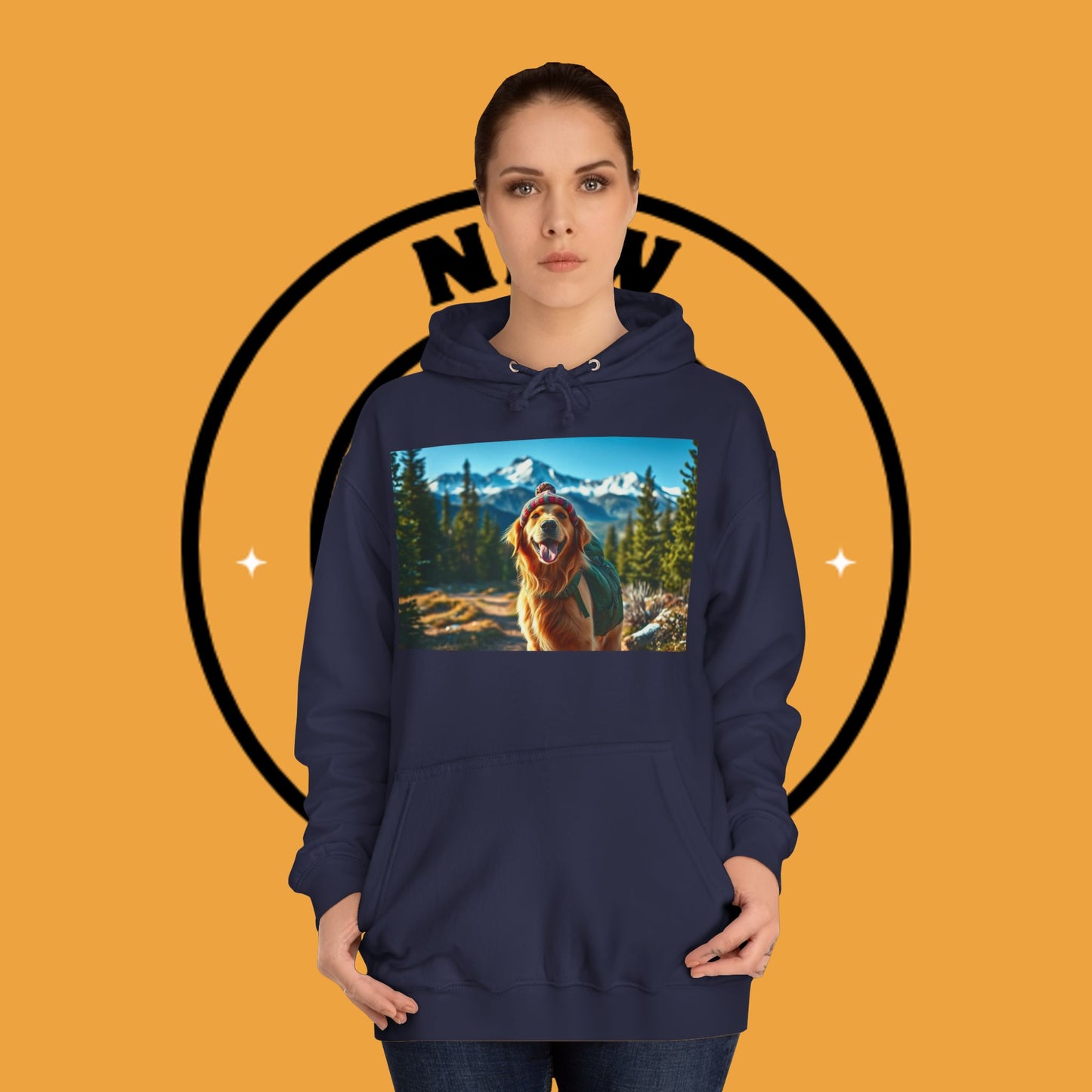 Adventure Awaits – Golden Retriever Mountain Hike Hoodie - Unisex Hoodies