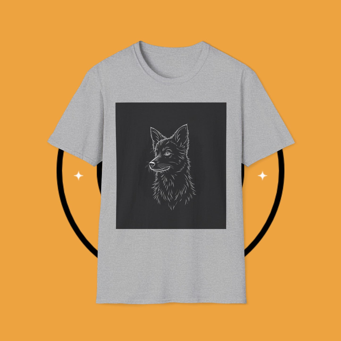 Premium Border Collie Portrait T-Shirt - Minimalist Black & White Design | Dog Lover Graphic Tee