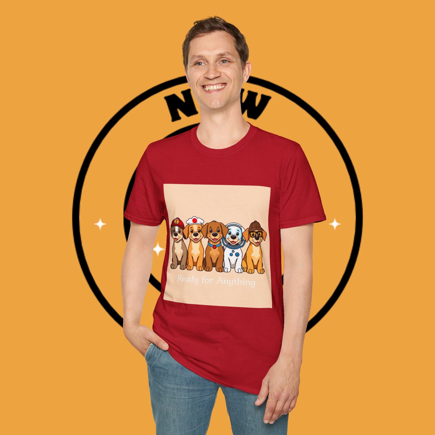 Puppy Professionals ๐พ | Ready for Anything T-Shirt for Career - Curious Canine Lovers - Unisex T-Shirt Design