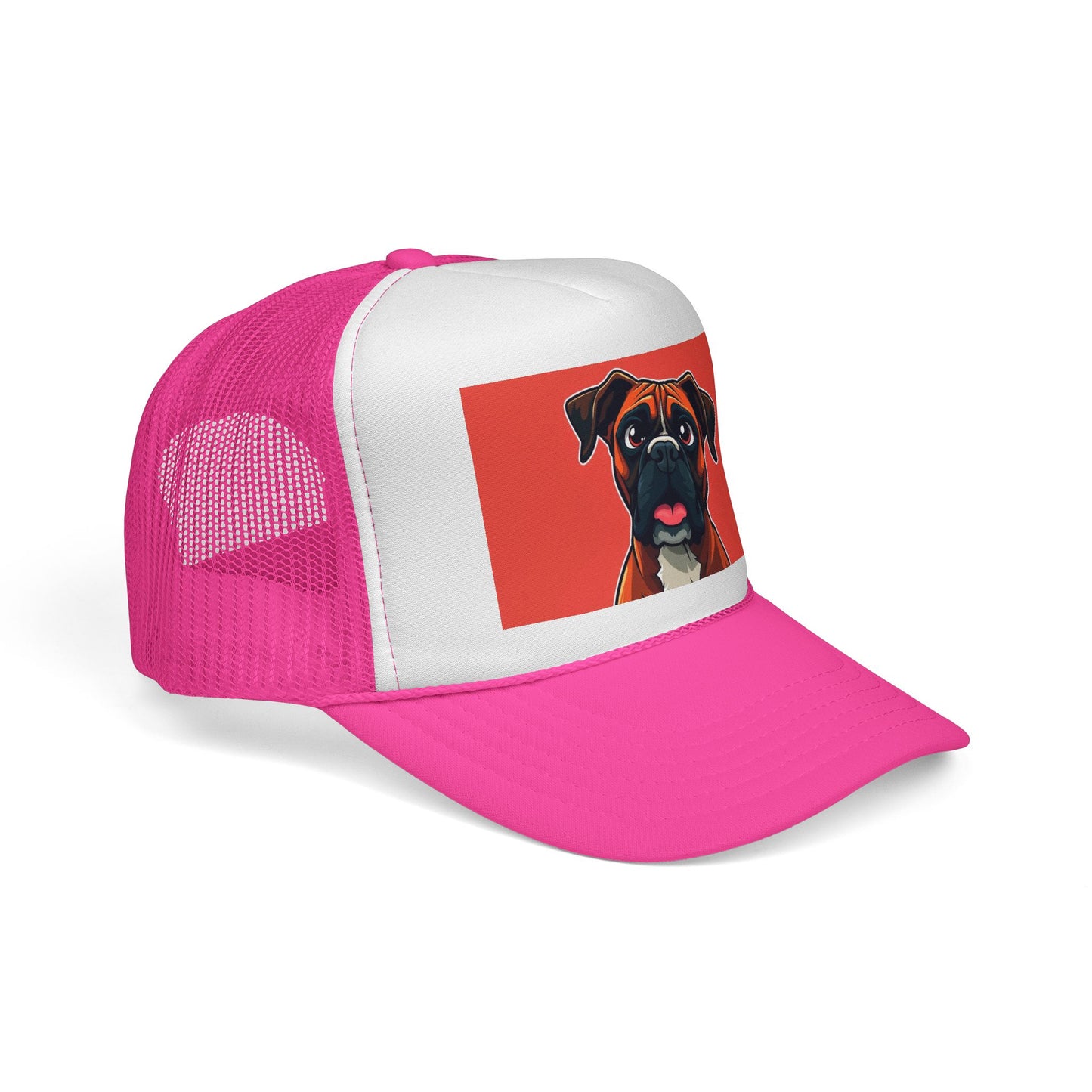 Boxer Dog Trucker Hat - Vintage Pet Portrait Cap | Adjustable Snapback Mesh Hat for Dog Lovers | Premium Quality Animal Art Headwear