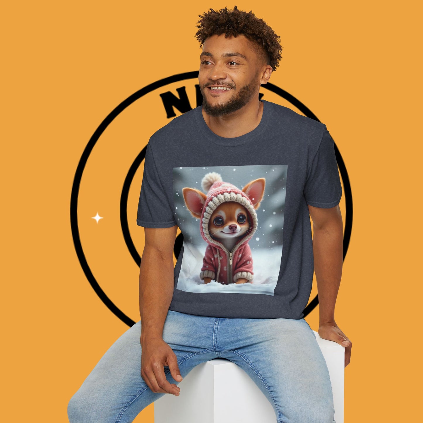 Winter Chihuahua Snow T-Shirt - Cozy Holiday Dog Art - Christmas Pet Hoodie Tee - Cute Winter Animal Shirt