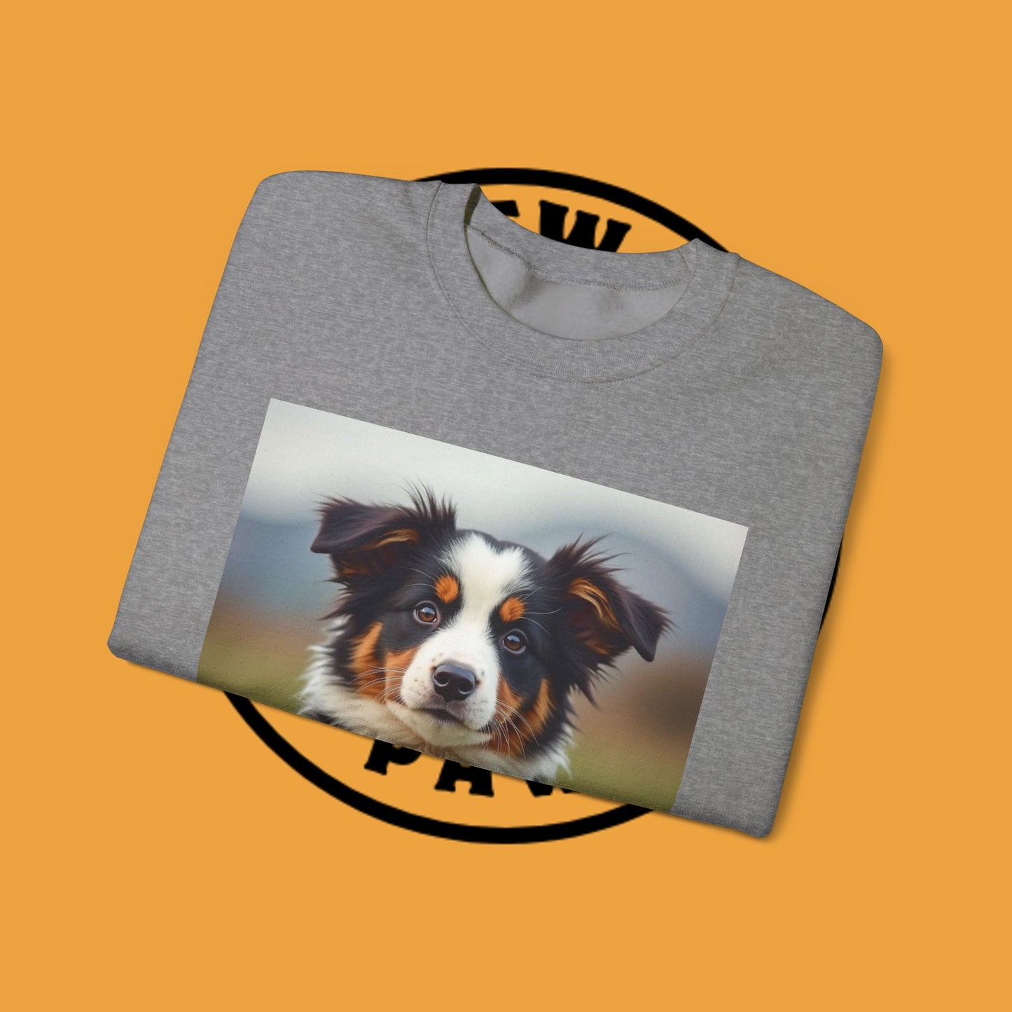 Photographer Dog Crewneck Sweatshirt - Cute Puppy with Vintage Camera Design | Photography Lover Gift