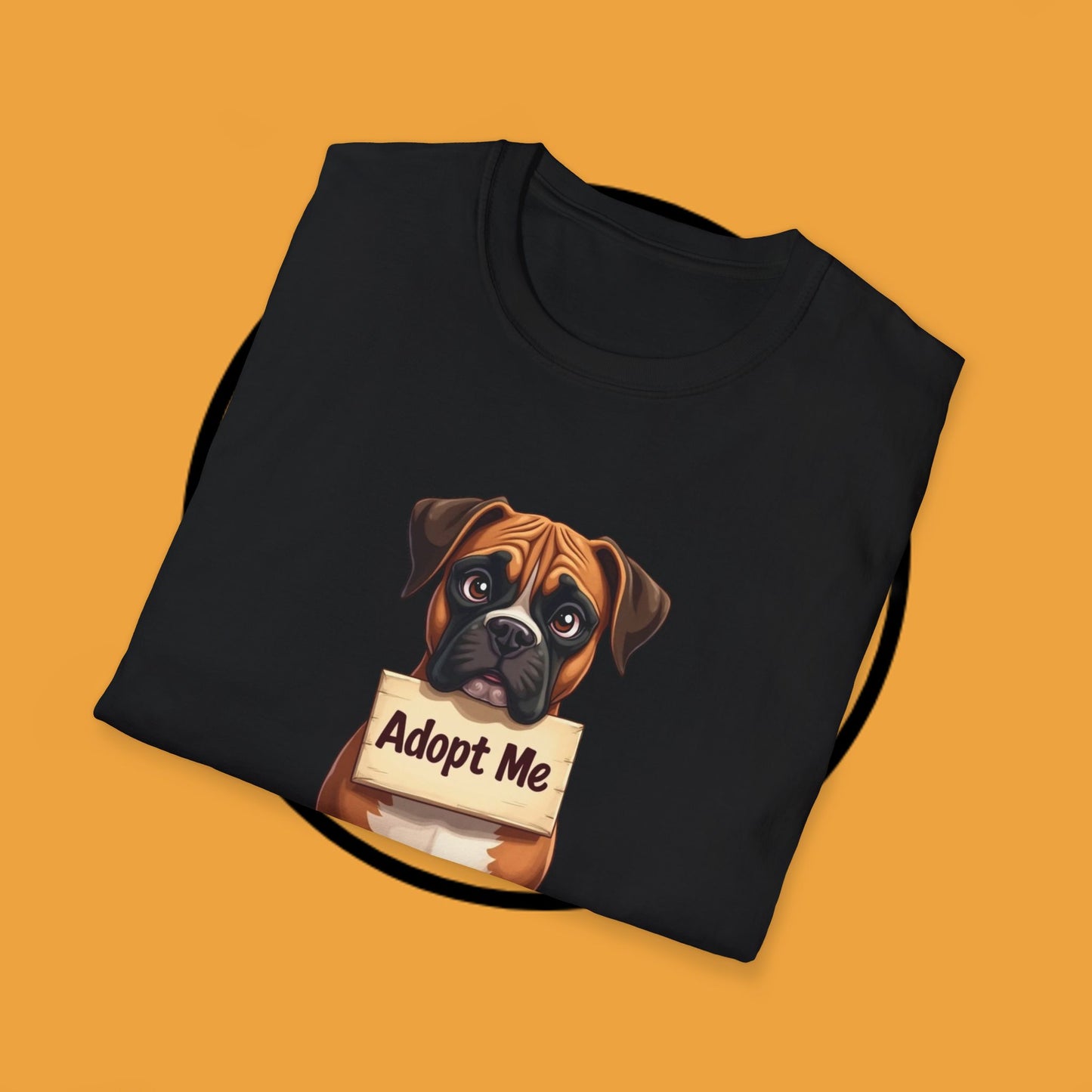 Adopt Me Boxer Dog T-Shirt - Cute Animal Rescue Awareness Tee for Dog Lovers