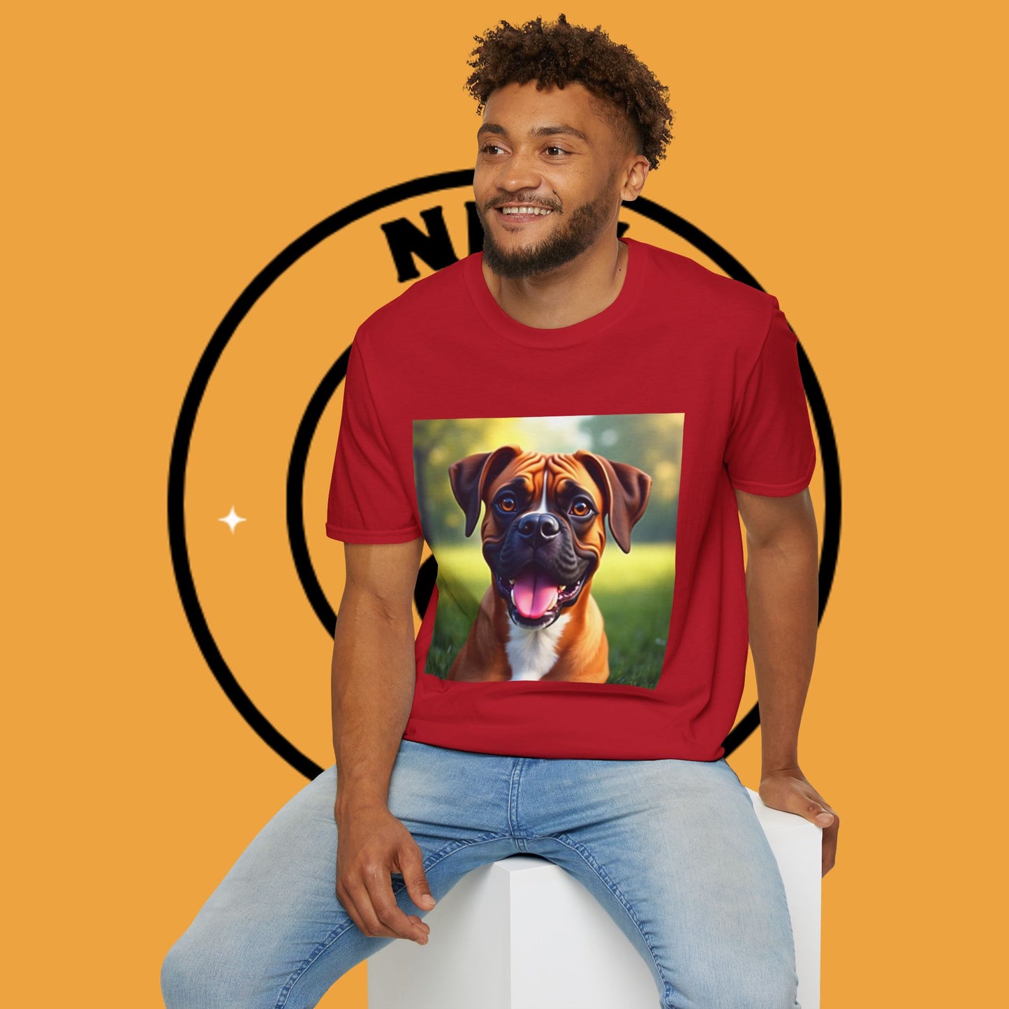 "Happy Boxer Pure Joy" Premium T-Shirt / Smiling Puppy Joy Tee Gift