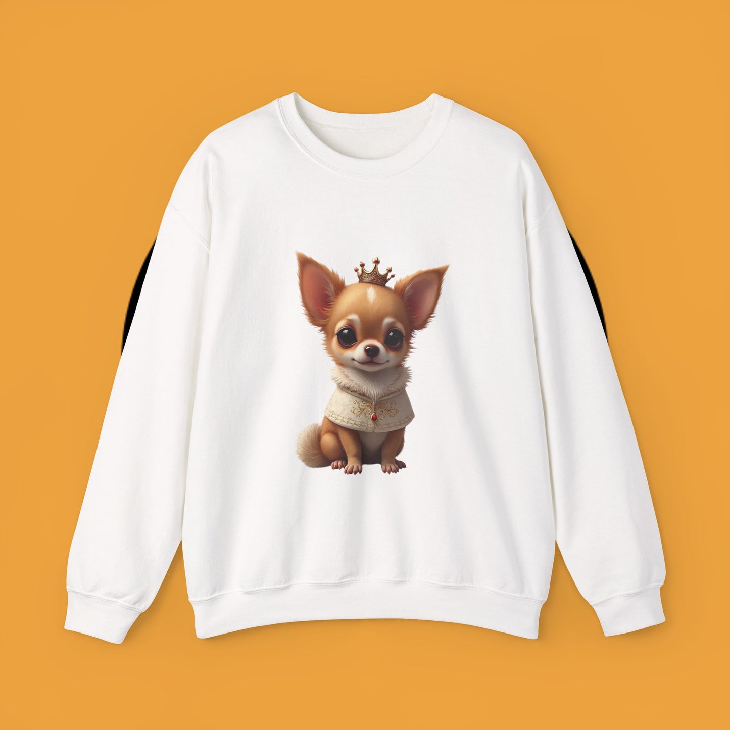 Royal Chihuahua Princess Sweatshirt | Crown Dog Design | Majestic Pet Lover Gift