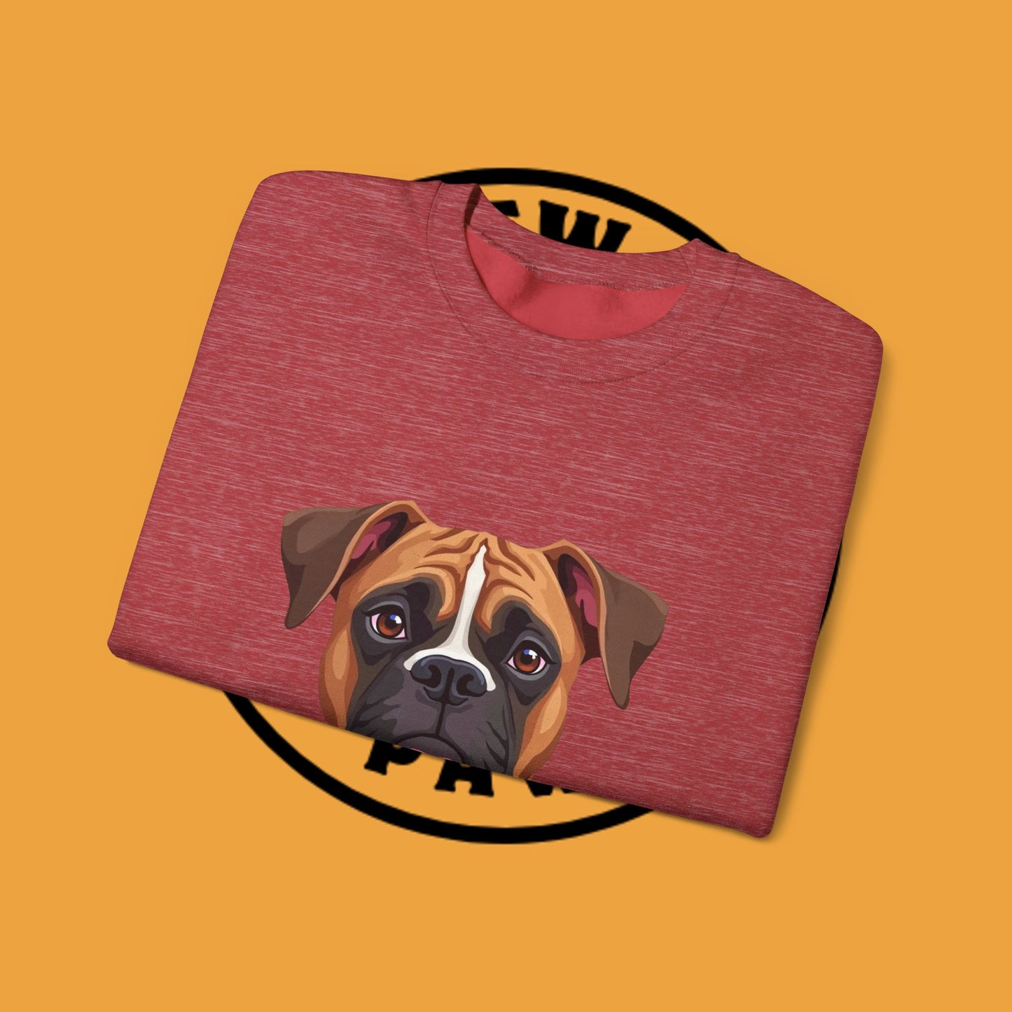 Classic Boxer Dog Portrait Crewneck Sweatshirt | Elegant Dog Lover Gift | Minimalist Boxer Art