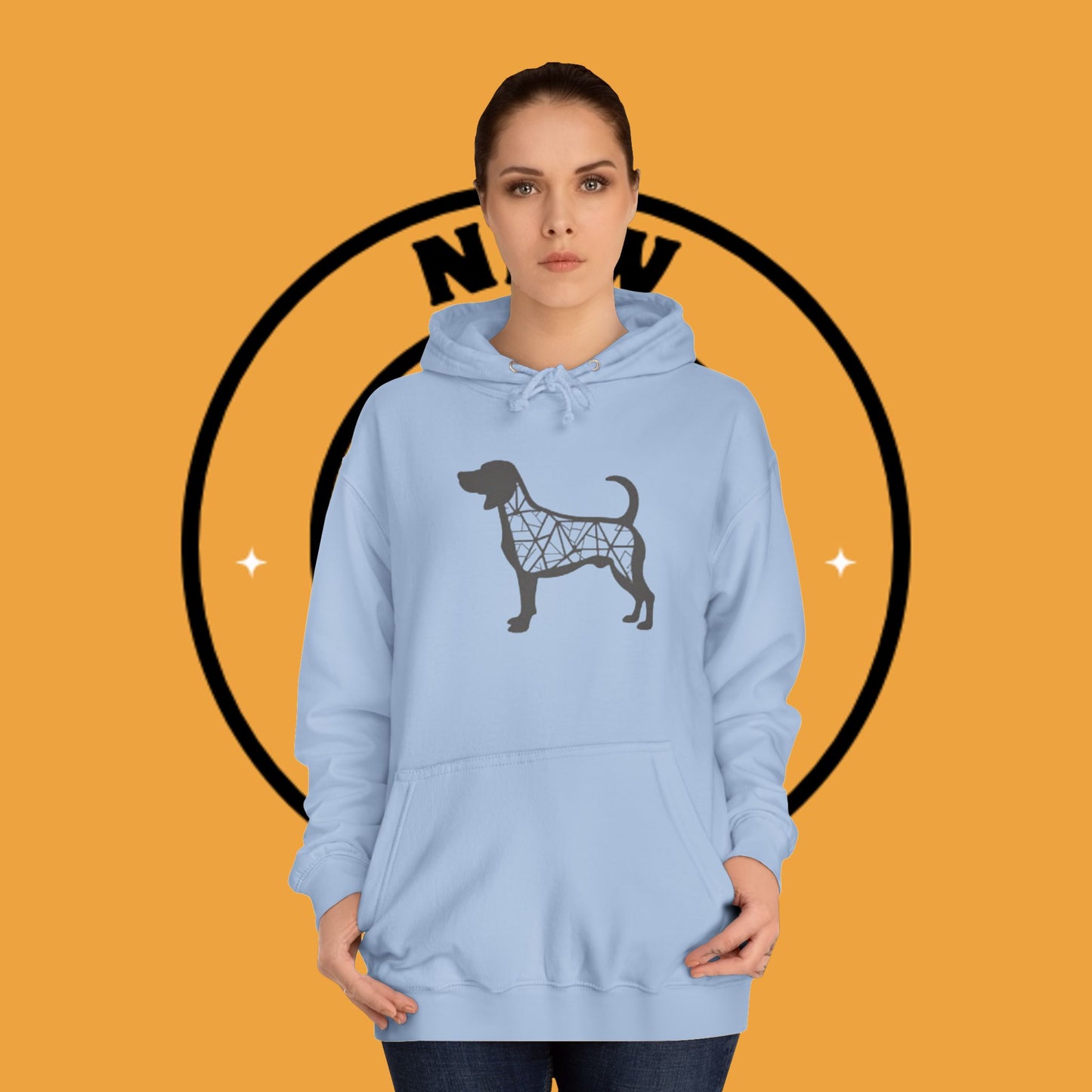 πΊ Geometric Beagle Hoodie - Modern Art Meets Canine Love! π¨ - Unisex Hoodie