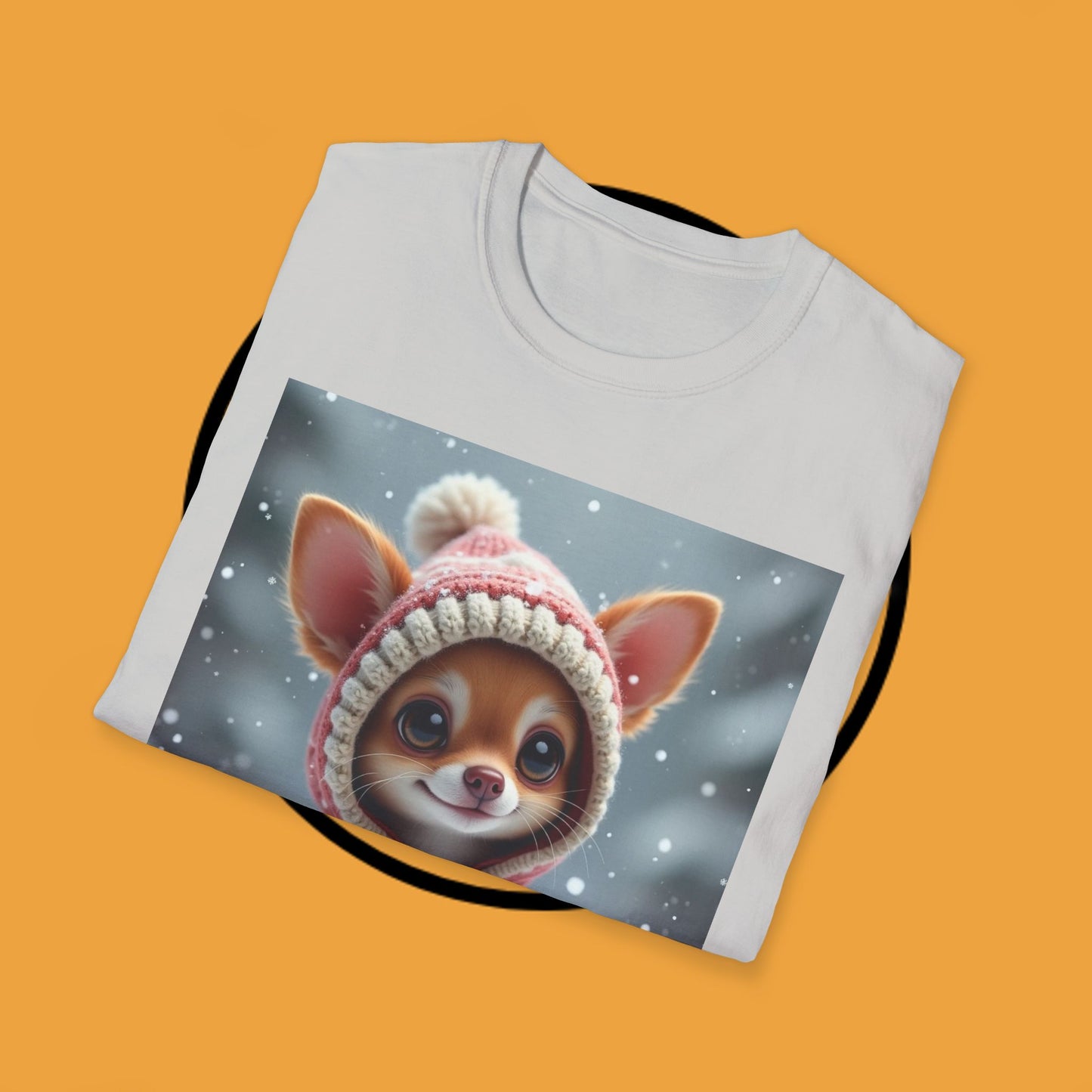 Winter Chihuahua Snow T-Shirt - Cozy Holiday Dog Art - Christmas Pet Hoodie Tee - Cute Winter Animal Shirt