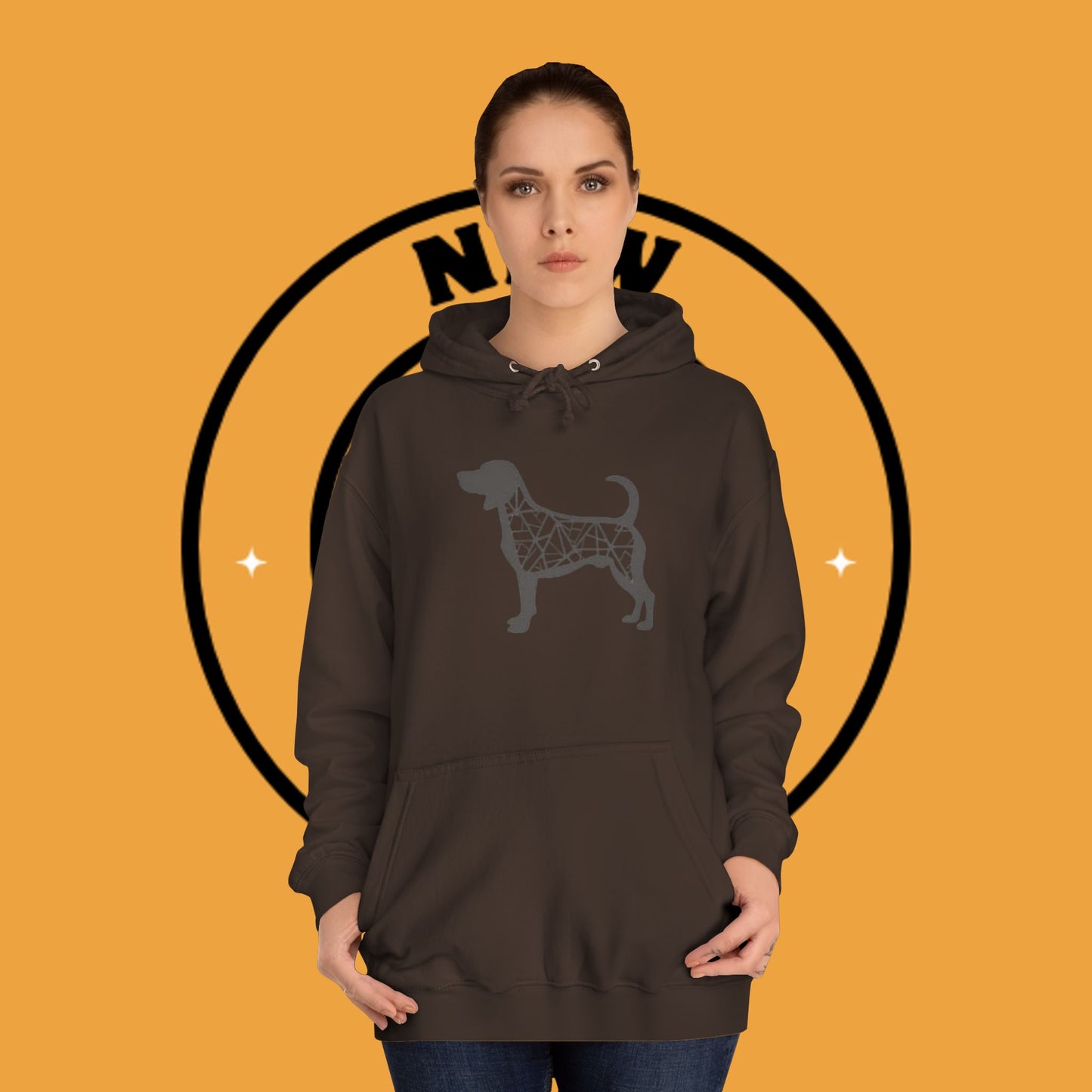 πΊ Geometric Beagle Hoodie - Modern Art Meets Canine Love! π¨ - Unisex Hoodie