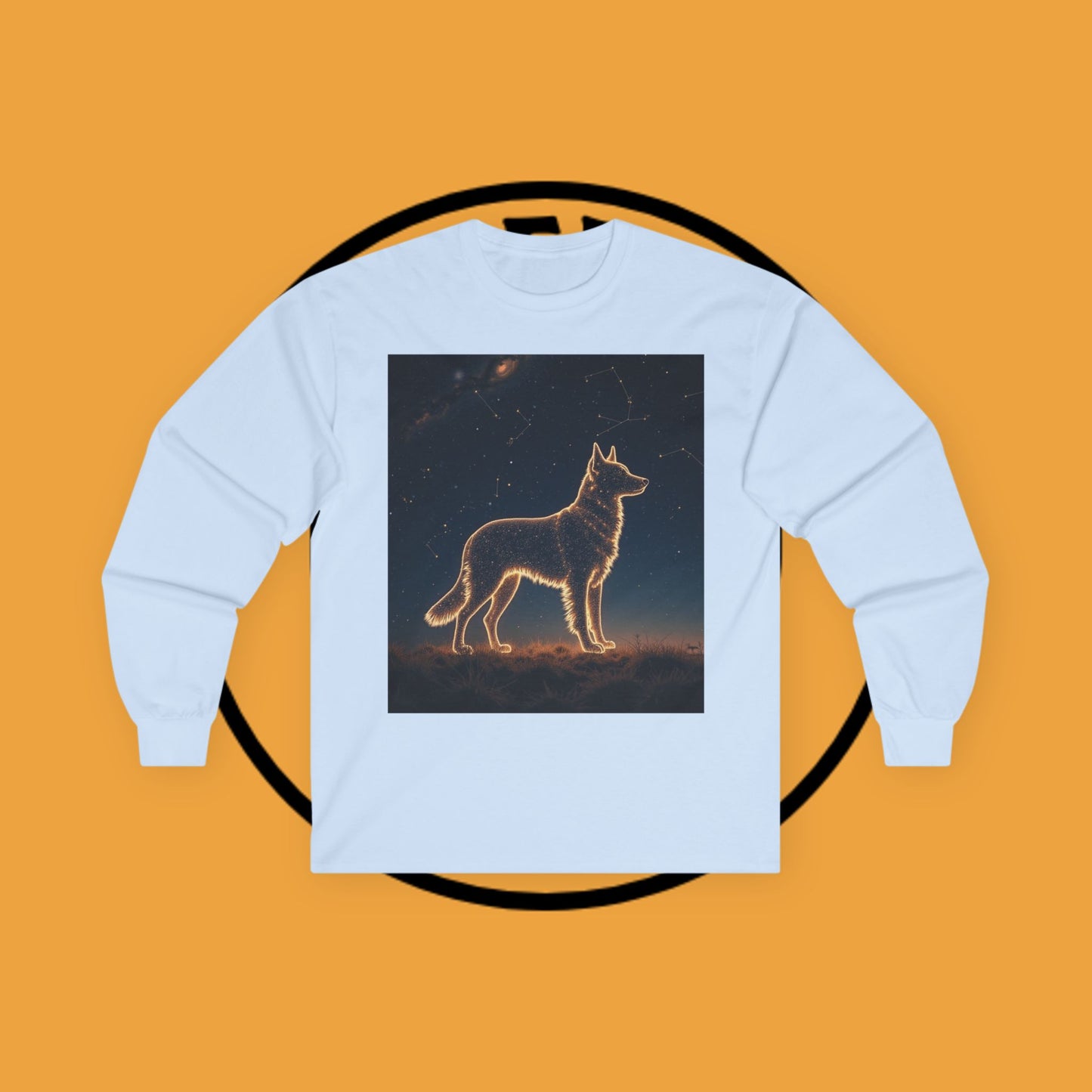 Cosmic Border Collie Constellation Long Sleeve Tee - Celestial Dog Shirt | Mystical Pet Apparel