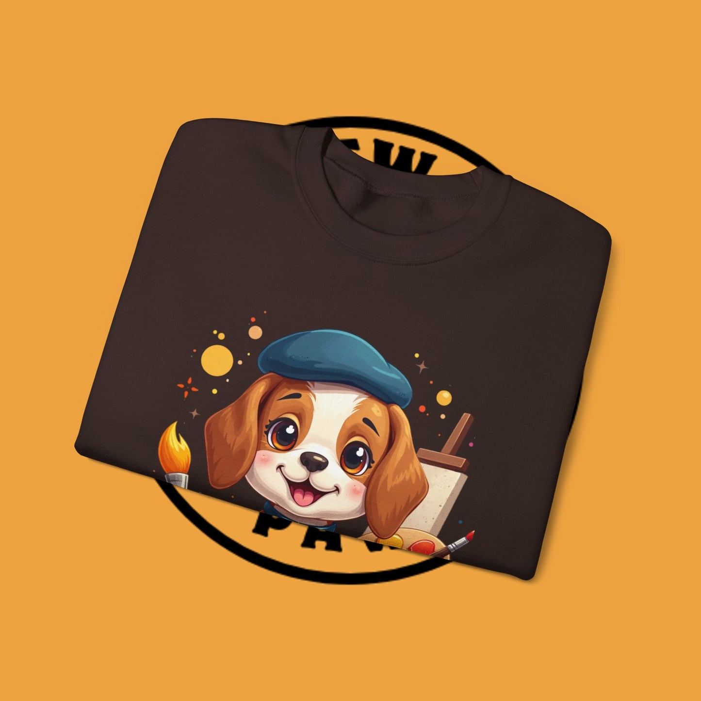 Dog Lover Crewneck Sweatshirt - Beagle Artista π¨ ARTIST BEAGLE SWEATSHIRT - UNLEASH YOUR CREATIVITY! π¨