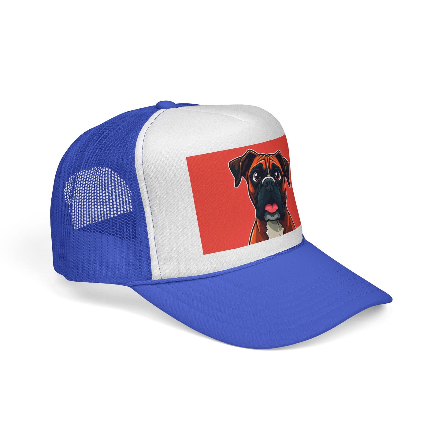 Boxer Dog Trucker Hat - Vintage Pet Portrait Cap | Adjustable Snapback Mesh Hat for Dog Lovers | Premium Quality Animal Art Headwear