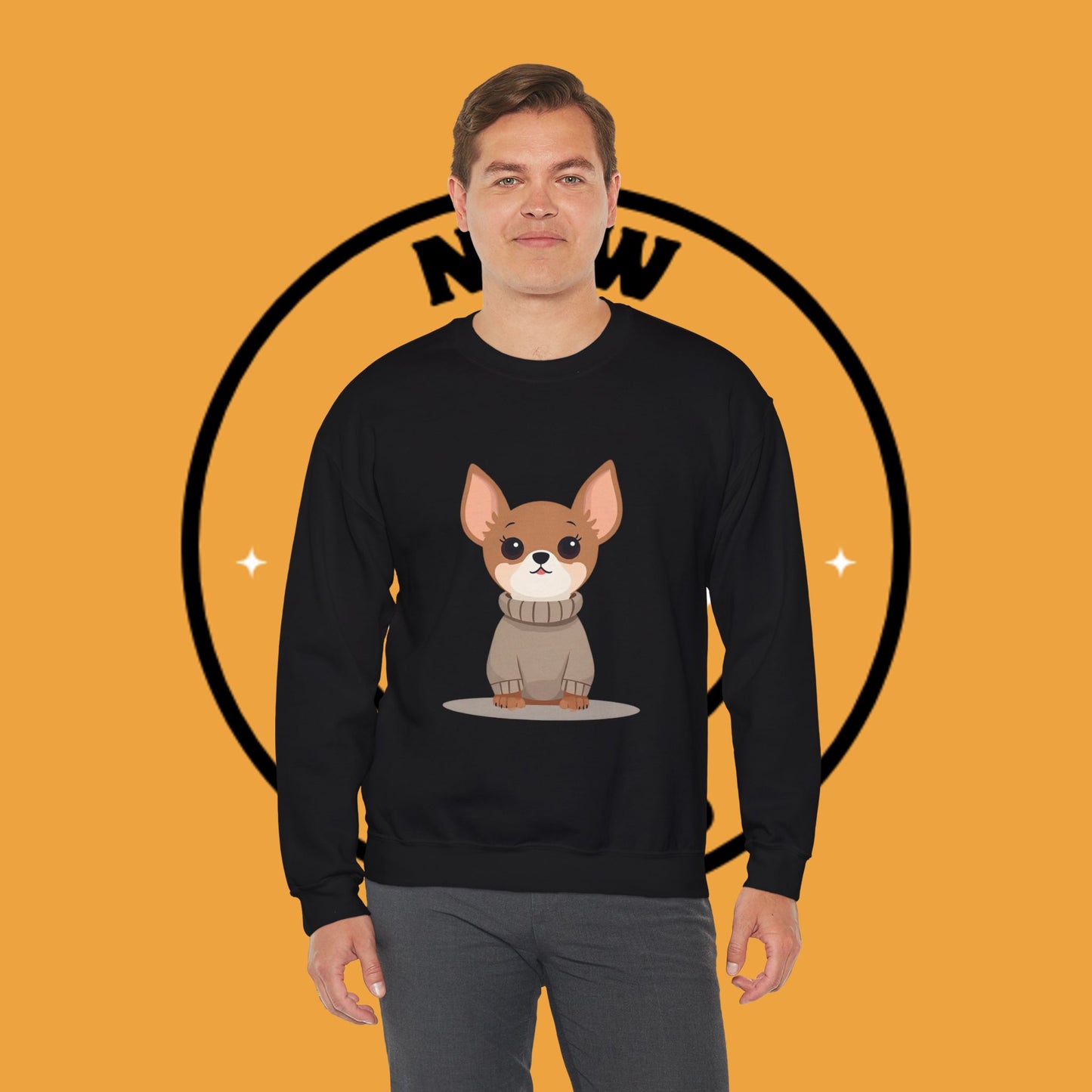 Cute Chihuahua Kawaii Sweatshirt | Cozy Dog in Sweater Design | Adorable Pet Lover Gift