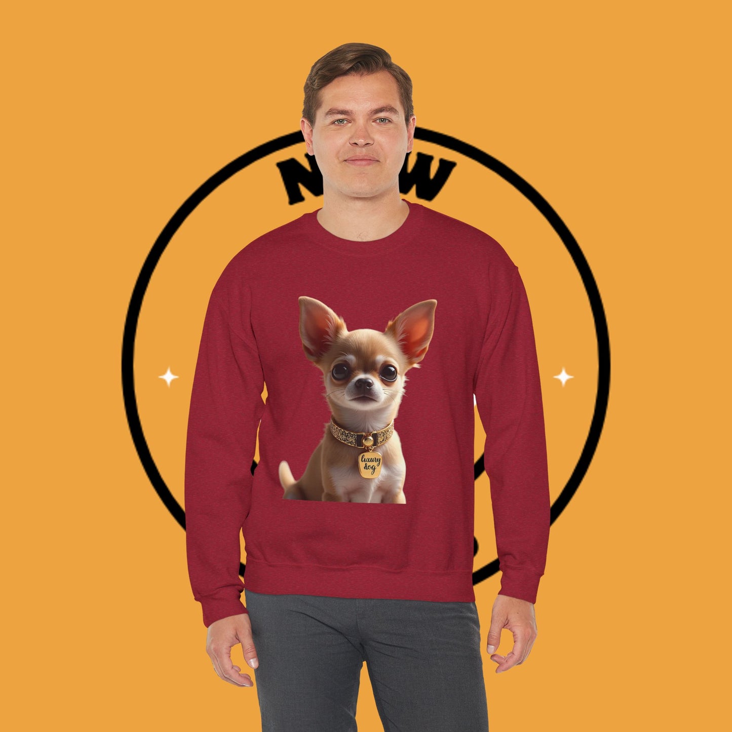 Luxury Chihuahua Sweatshirt | Premium Designer Dog Portrait | High-End Pet Lover Fashion