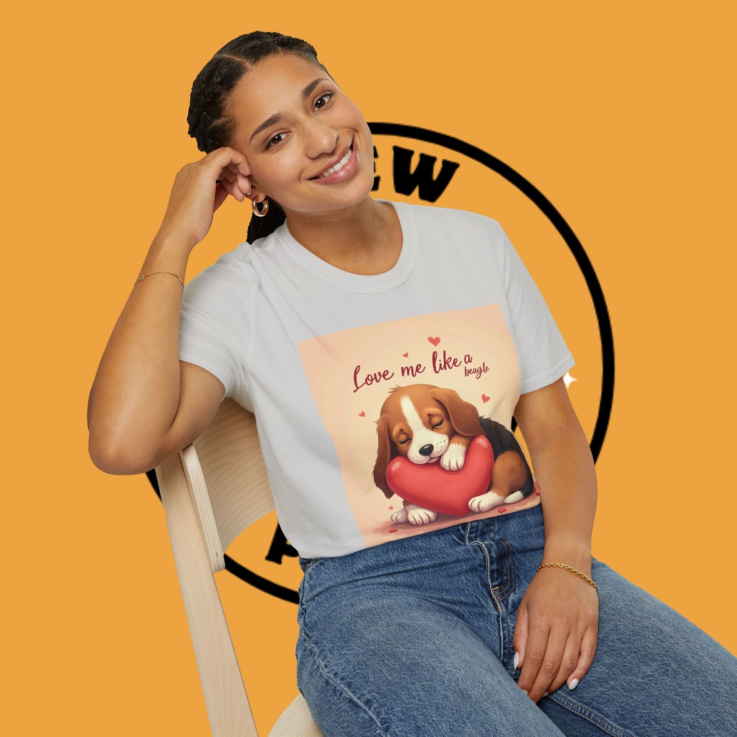 "Love Me Like a Beagle" Valentine's Day T-Shirt - Cute Dog Lover Gift | Romantic Puppy Heart Tee