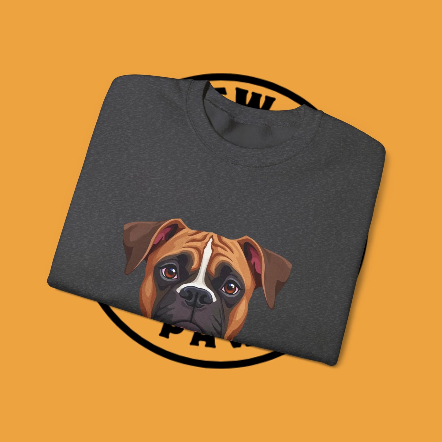 Classic Boxer Dog Portrait Crewneck Sweatshirt | Elegant Dog Lover Gift | Minimalist Boxer Art