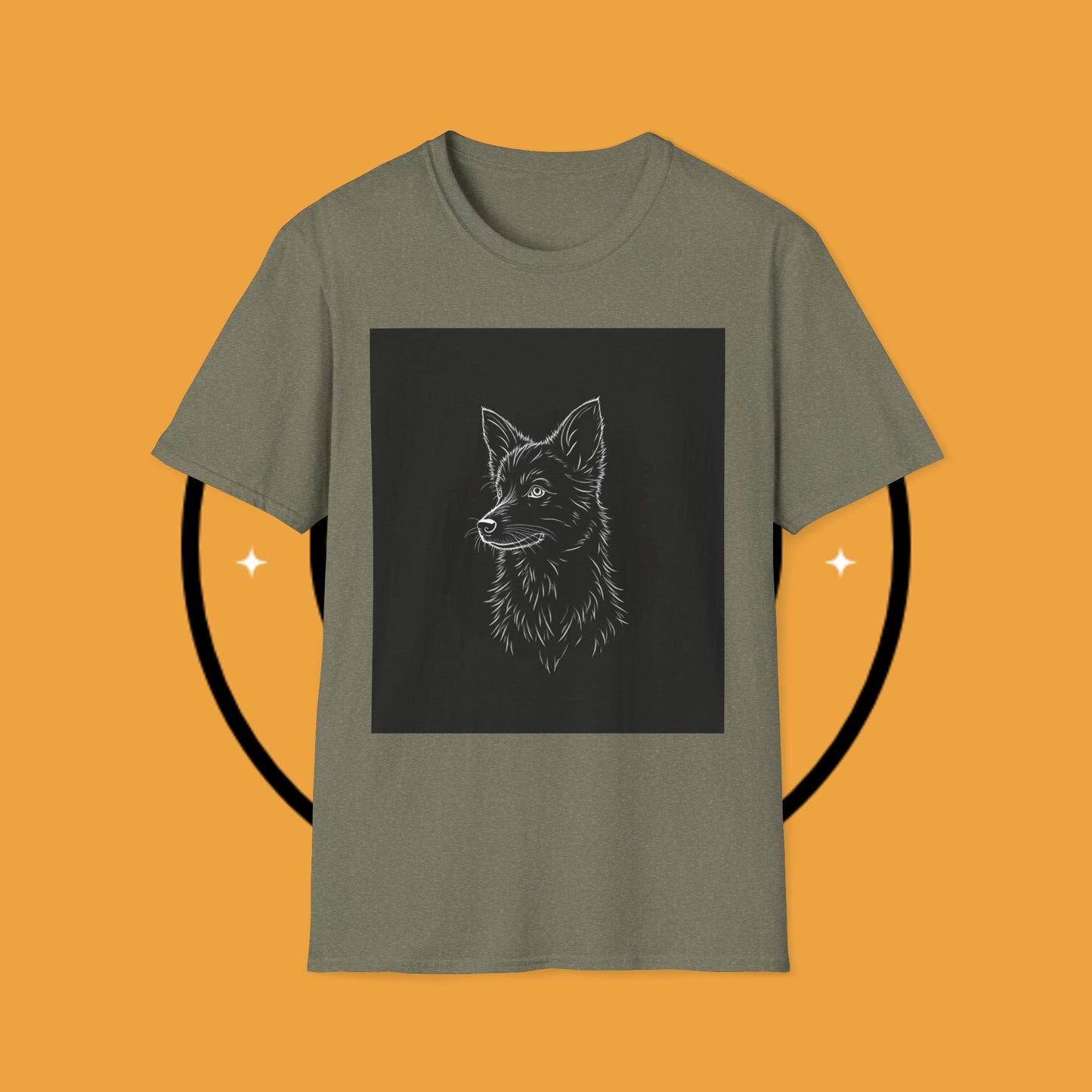 Premium Border Collie Portrait T-Shirt - Minimalist Black & White Design | Dog Lover Graphic Tee