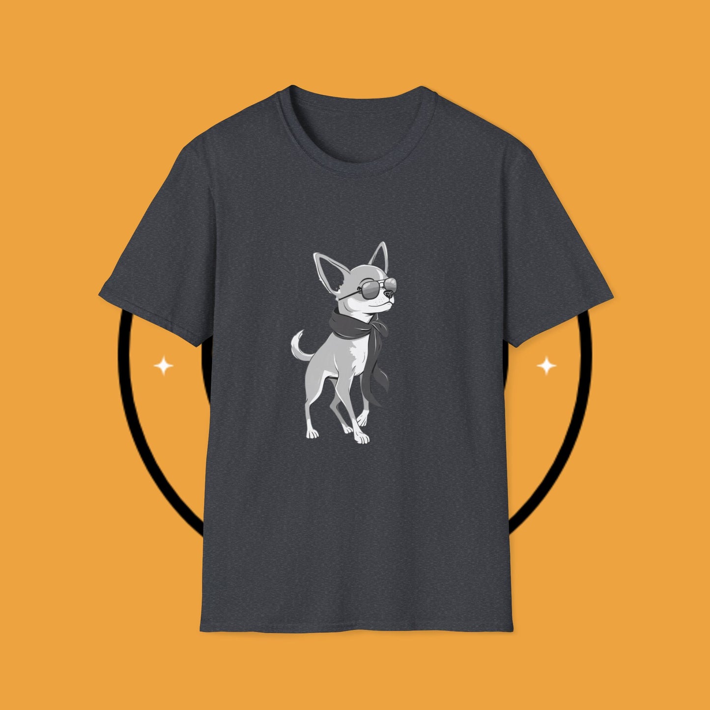 🕶️ Cool Chihuahua Sunglasses T-Shirt - Stylish Dog Aviator Scarf Tee | Hipster Pet Fashion Shirt 🕶️