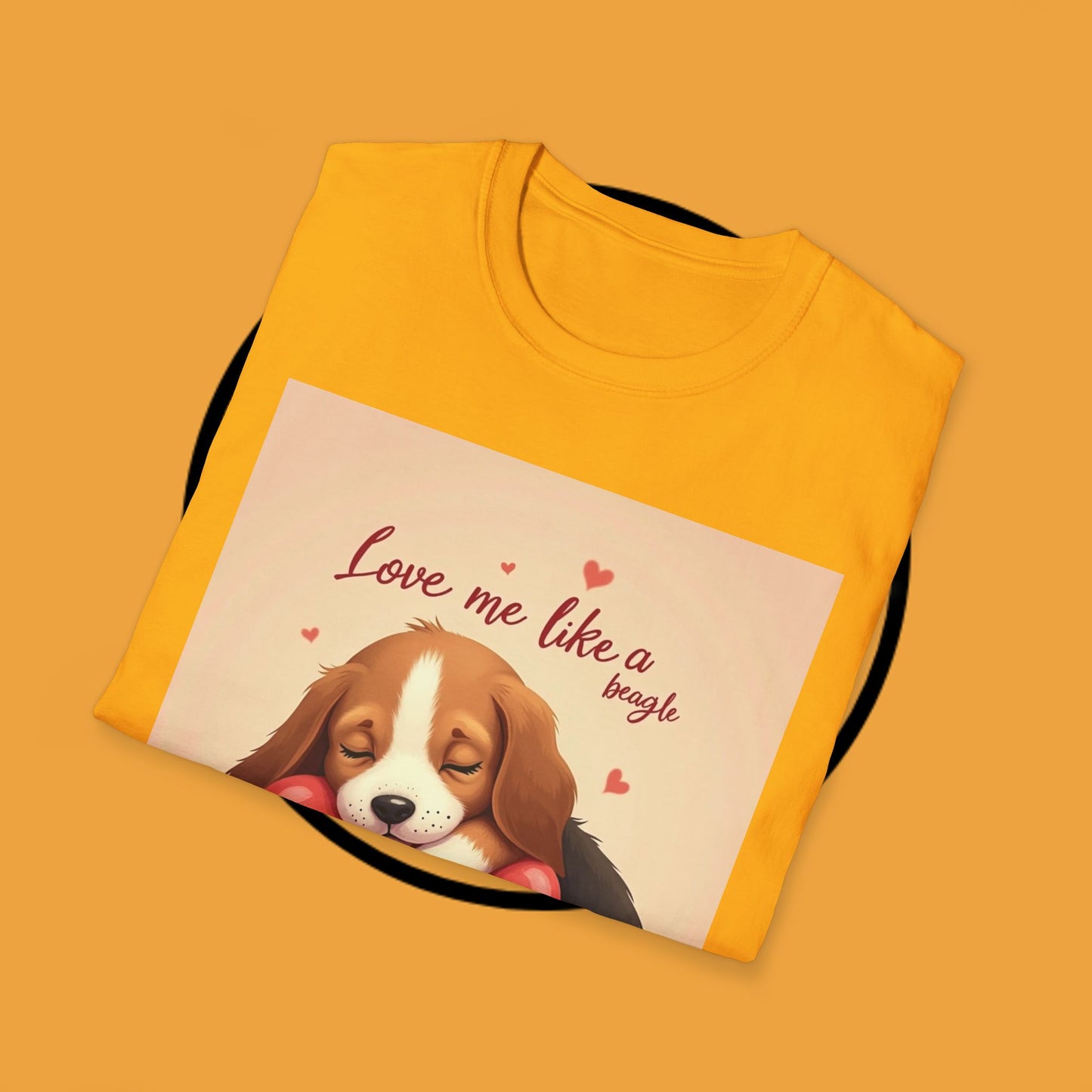 "Love Me Like a Beagle" Valentine's Day T-Shirt - Cute Dog Lover Gift | Romantic Puppy Heart Tee