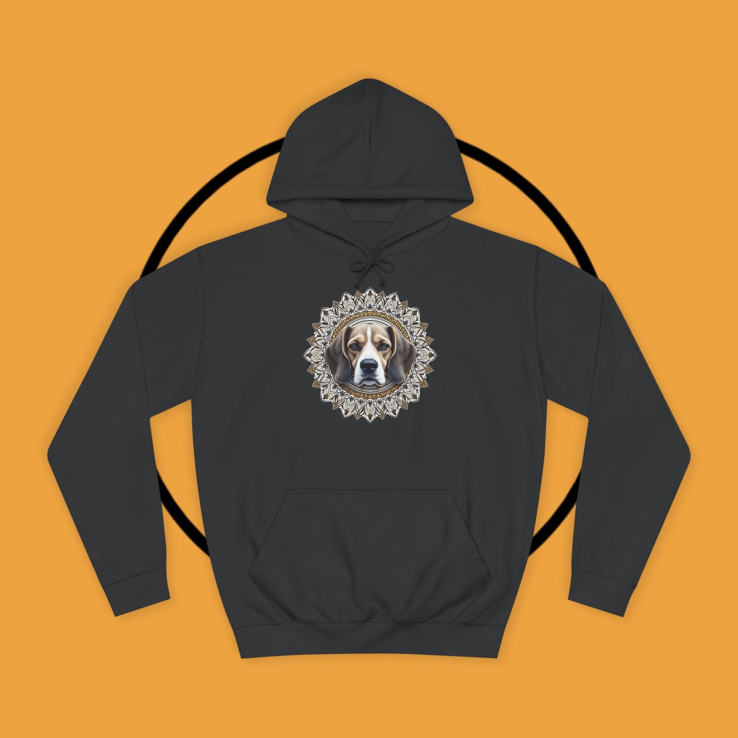 🕉️ Sacred Beagle Mandala Hoodie - Where Spirituality Meets Canine Love! ✨Royal Beagle Mandala Hoodie 🐾✨- Unisex Hoodie